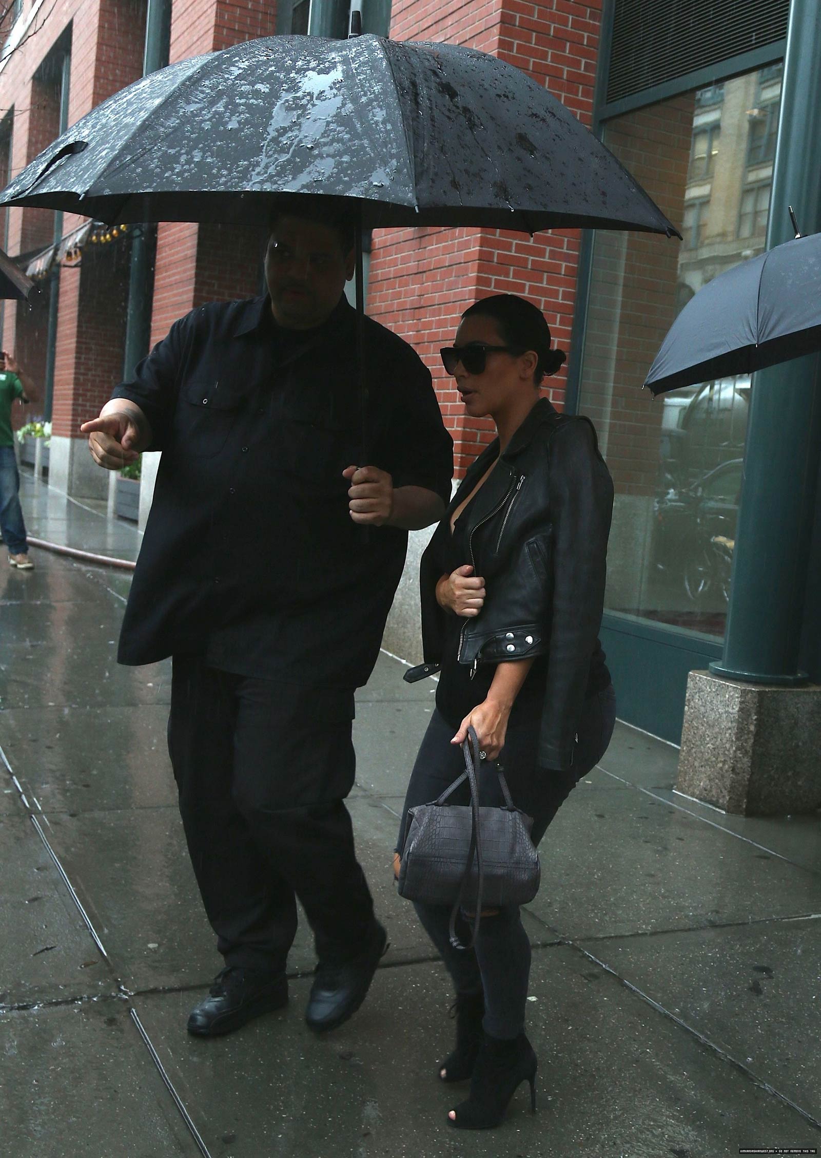 Kim Kardashian leaving her home in New York City