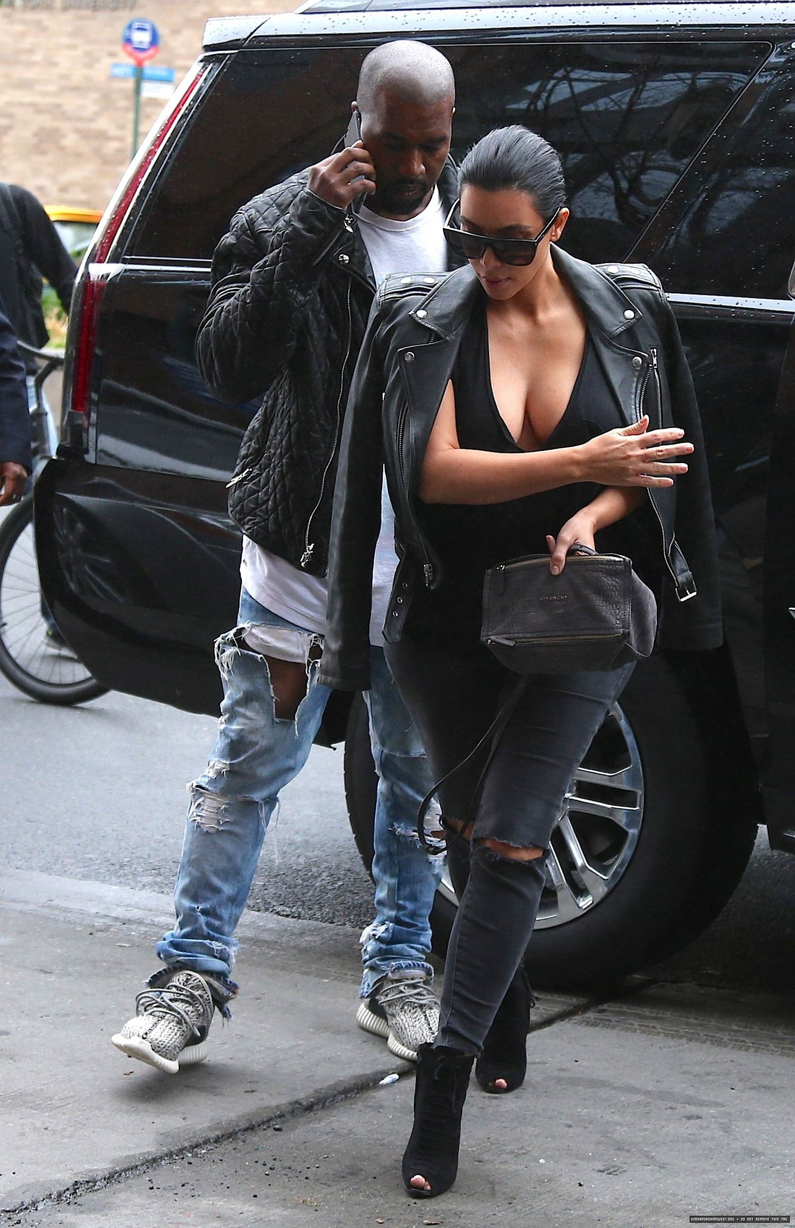 Kim Kardashian leaving her home in New York City