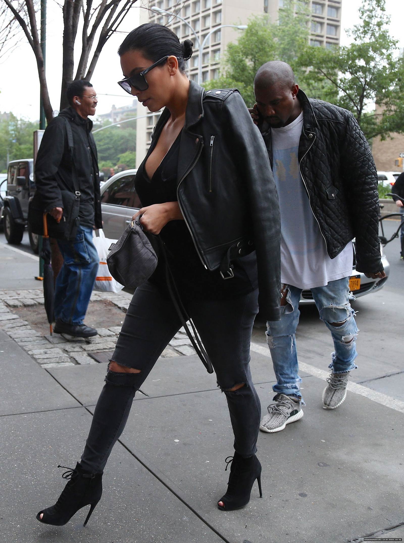 Kim Kardashian leaving her home in New York City