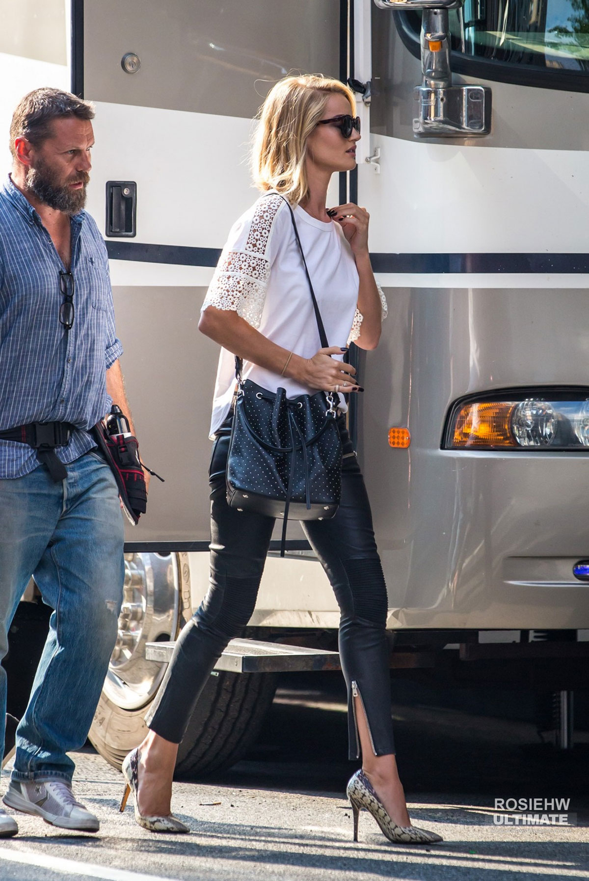 Rosie Huntington-Whiteley is seen stepping out in NYC