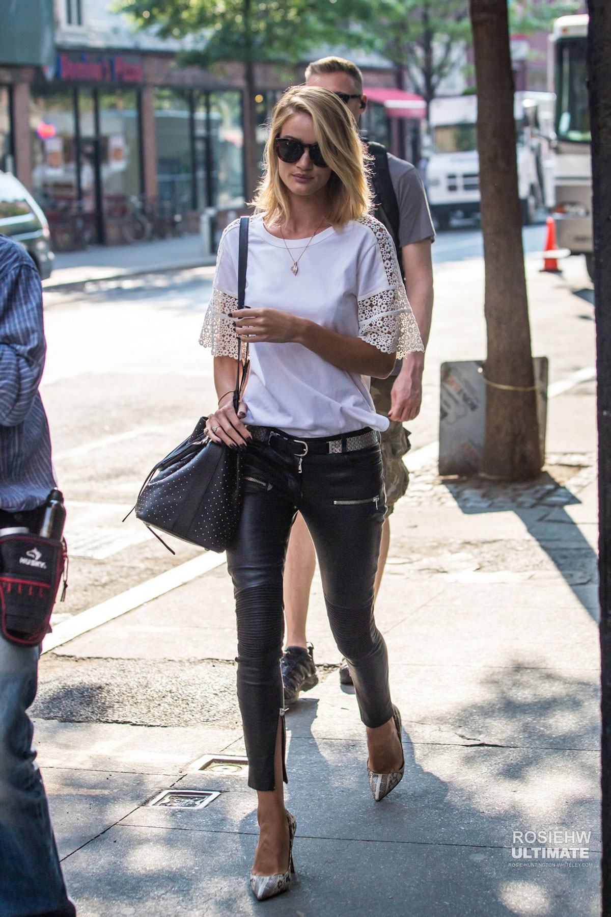 Rosie Huntington-Whiteley is seen stepping out in NYC