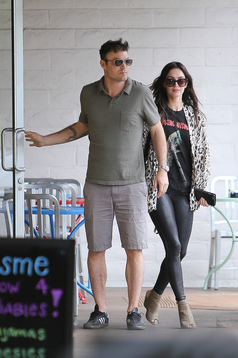 Megan Fox and her husband enjoying a lunch date