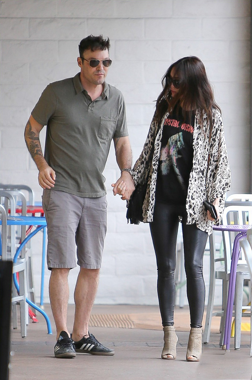 Megan Fox and her husband enjoying a lunch date