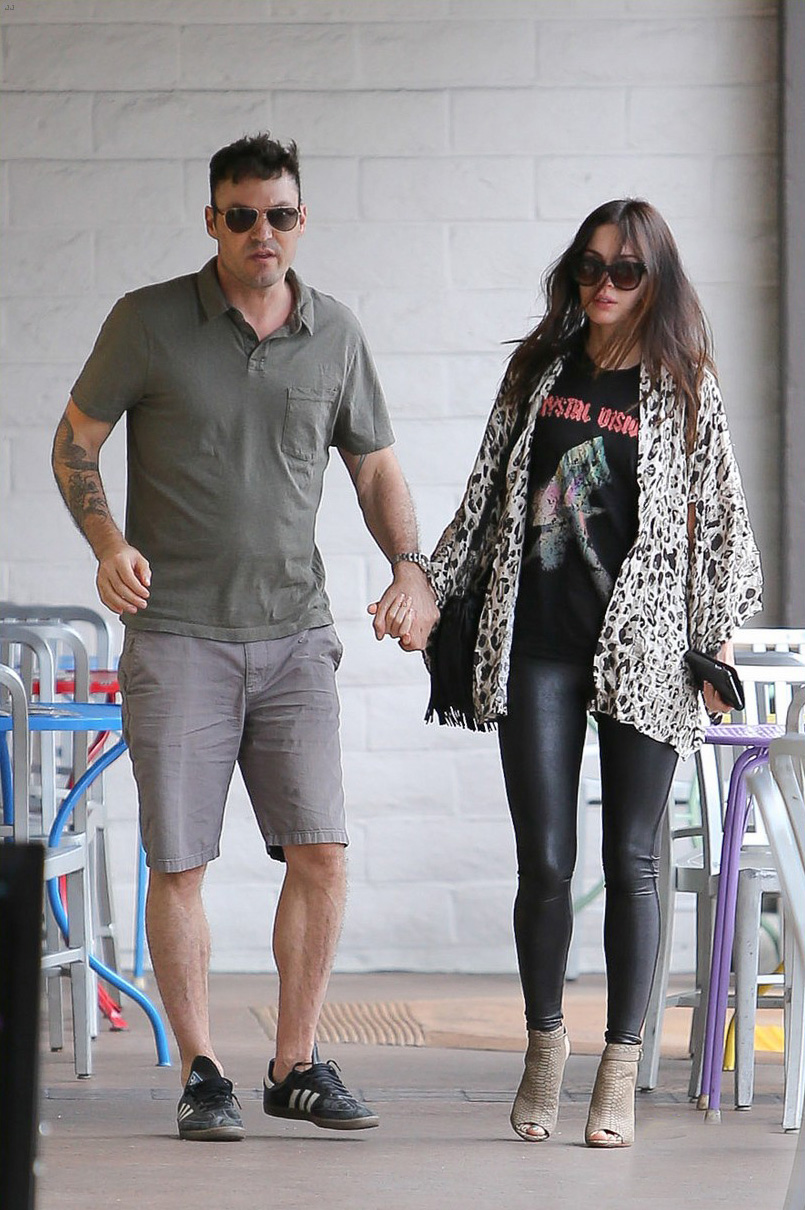 Megan Fox and her husband enjoying a lunch date