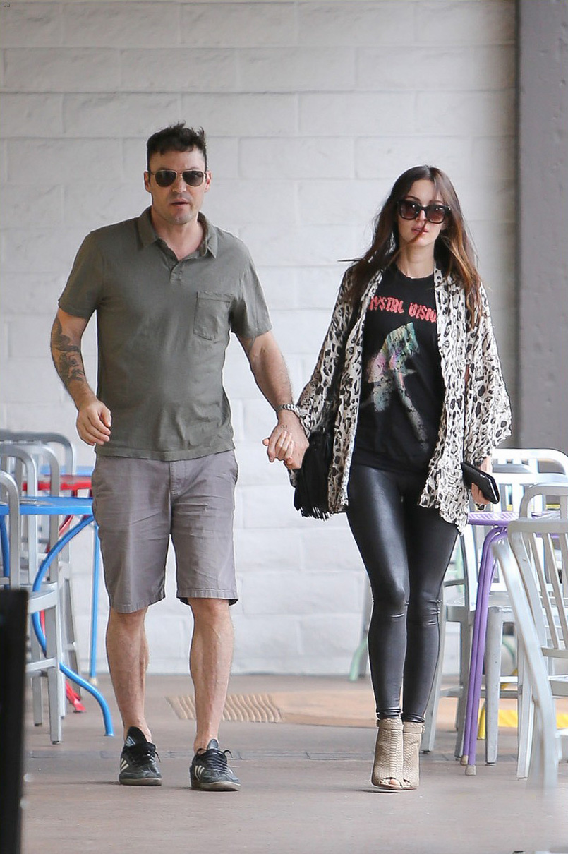 Megan Fox and her husband enjoying a lunch date