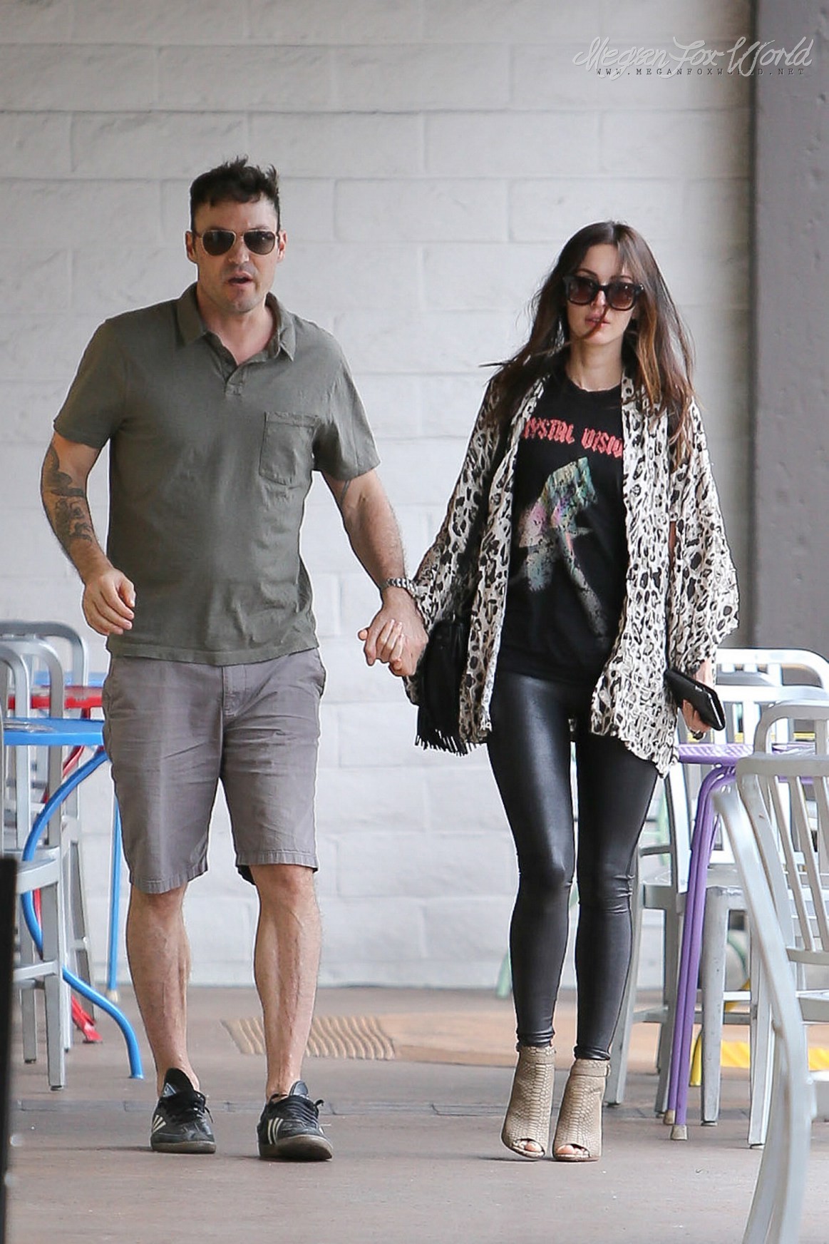 Megan Fox and her husband enjoying a lunch date