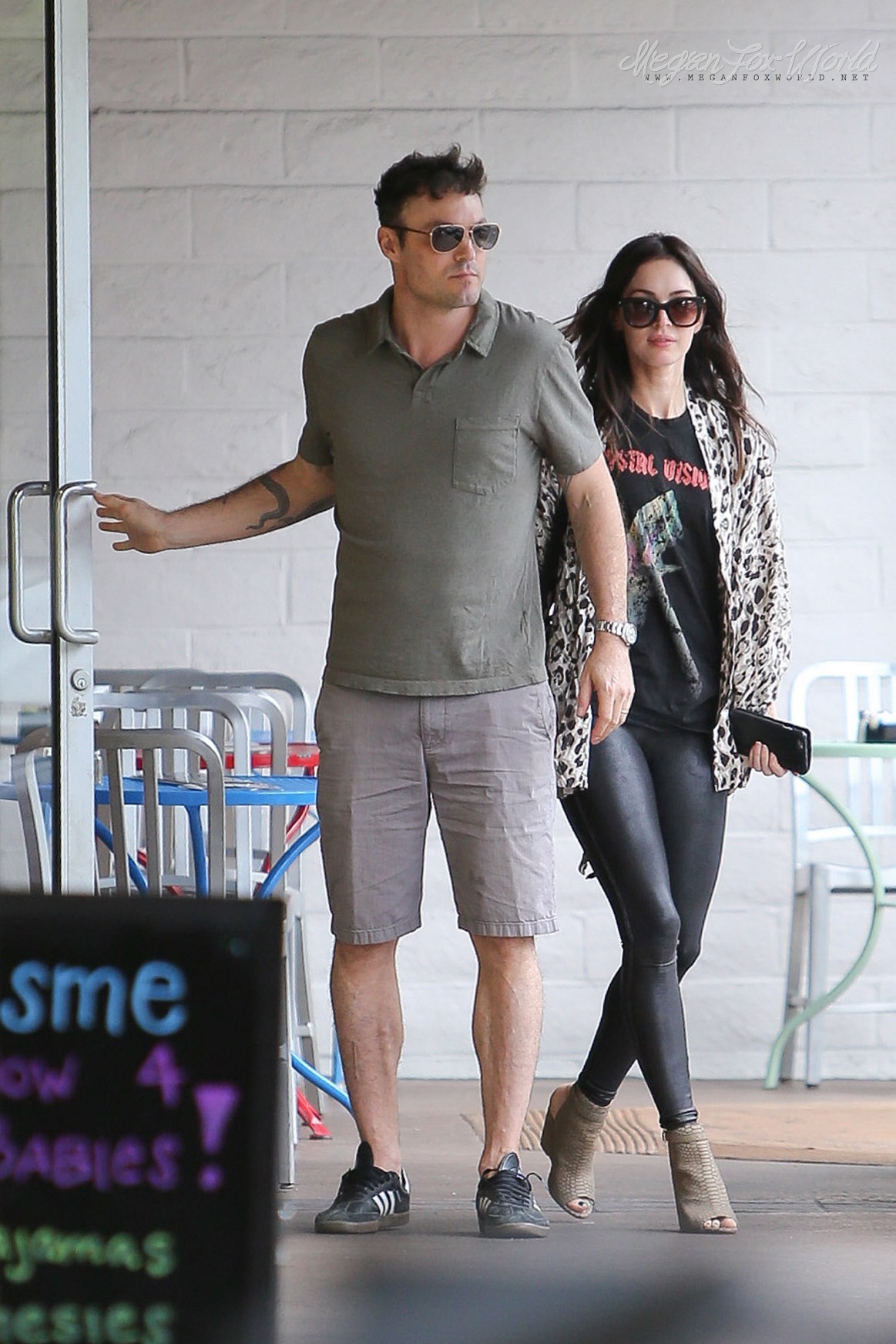 Megan Fox and her husband enjoying a lunch date