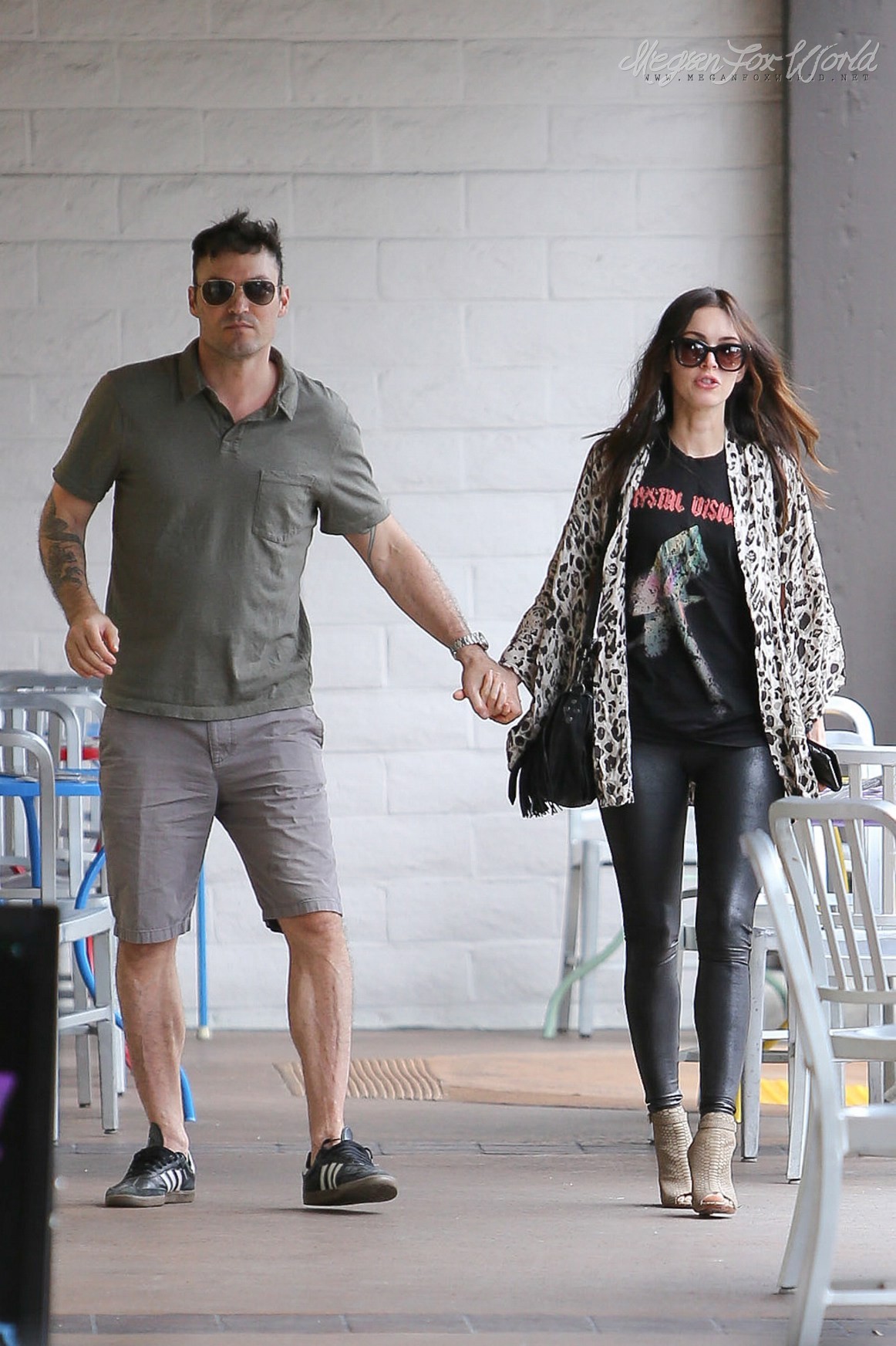 Megan Fox and her husband enjoying a lunch date