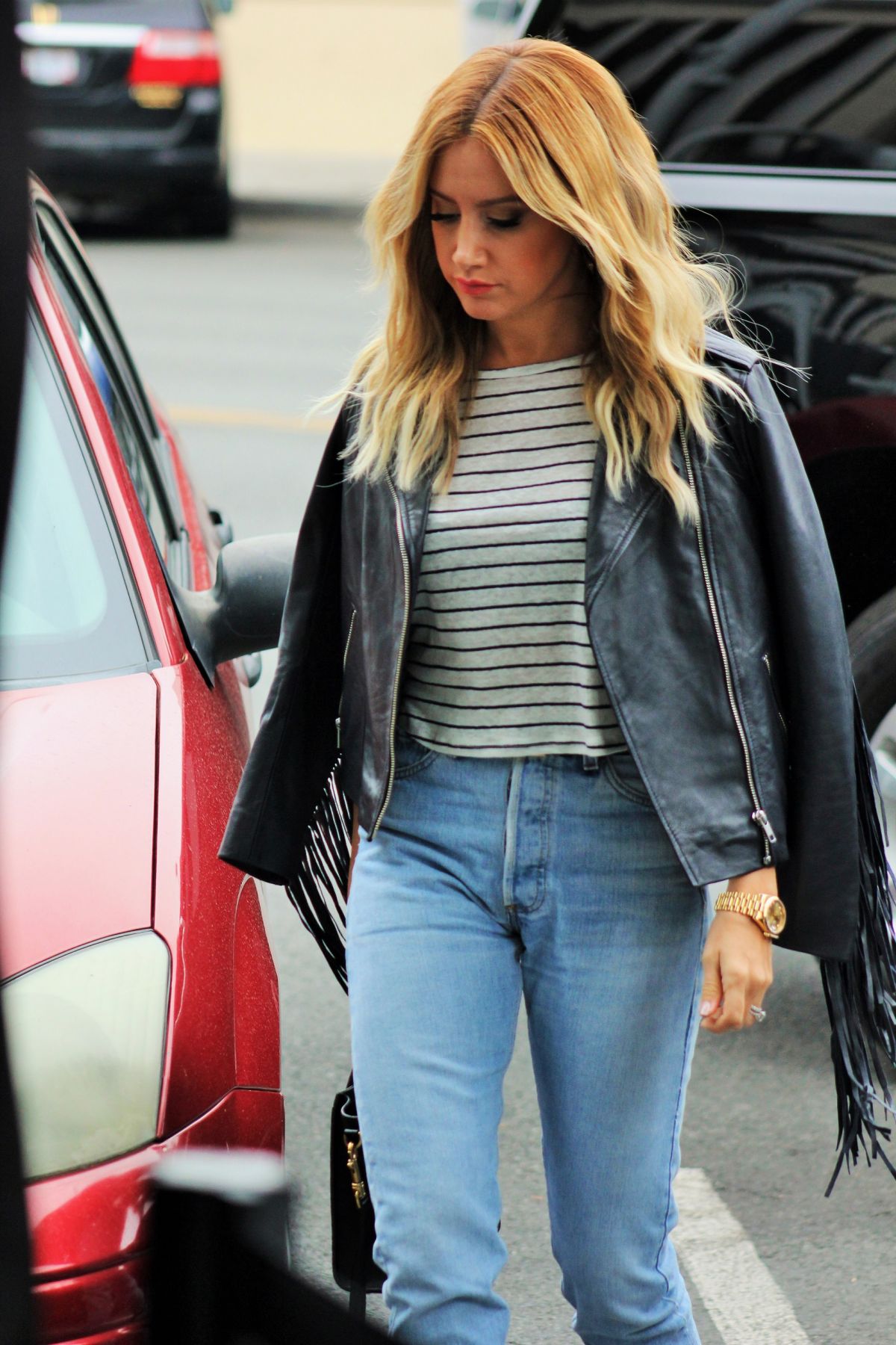 Ashley Tisdale in Jeans at Clipped Event