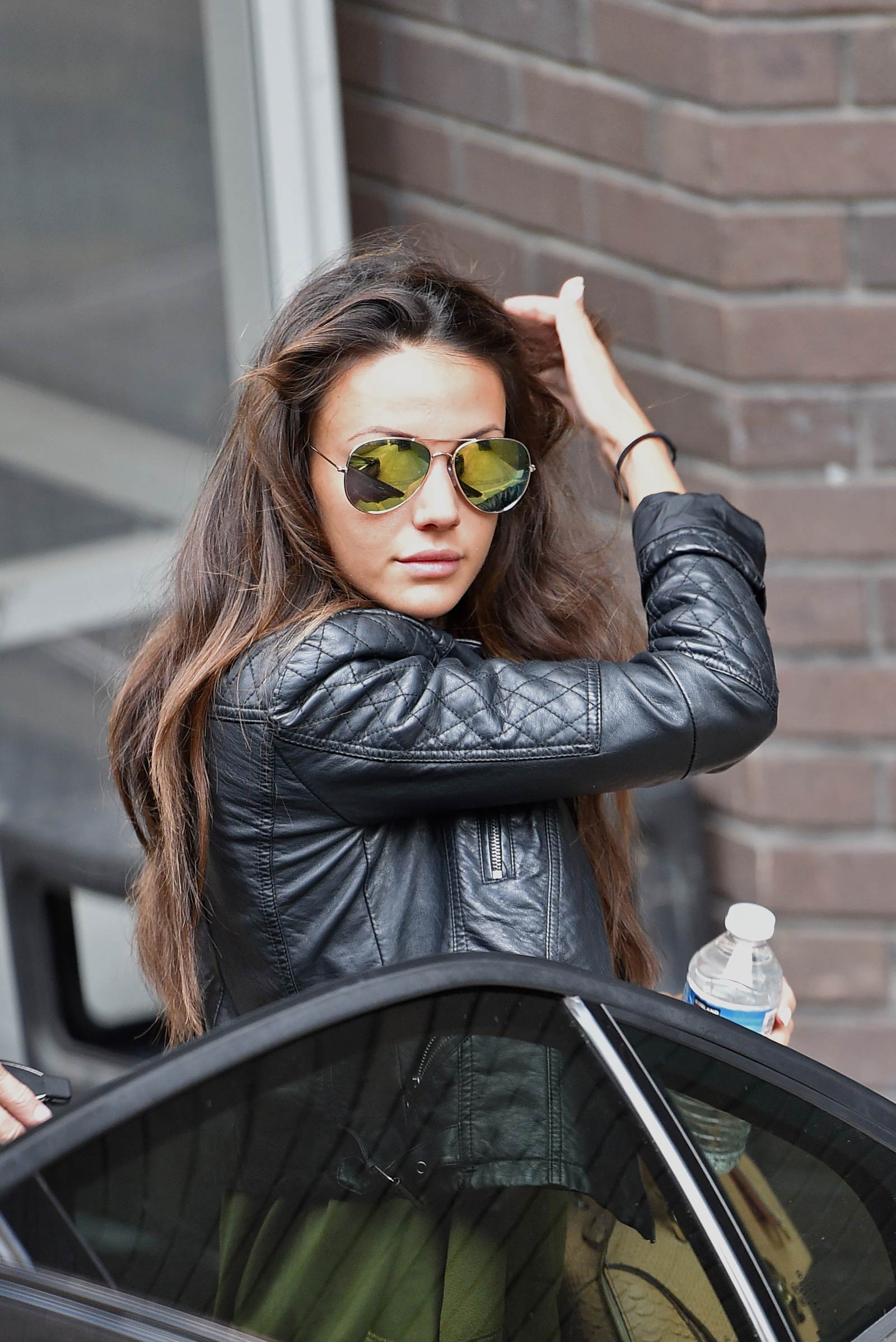 Michelle Keegan seen outside leaving the London Studios