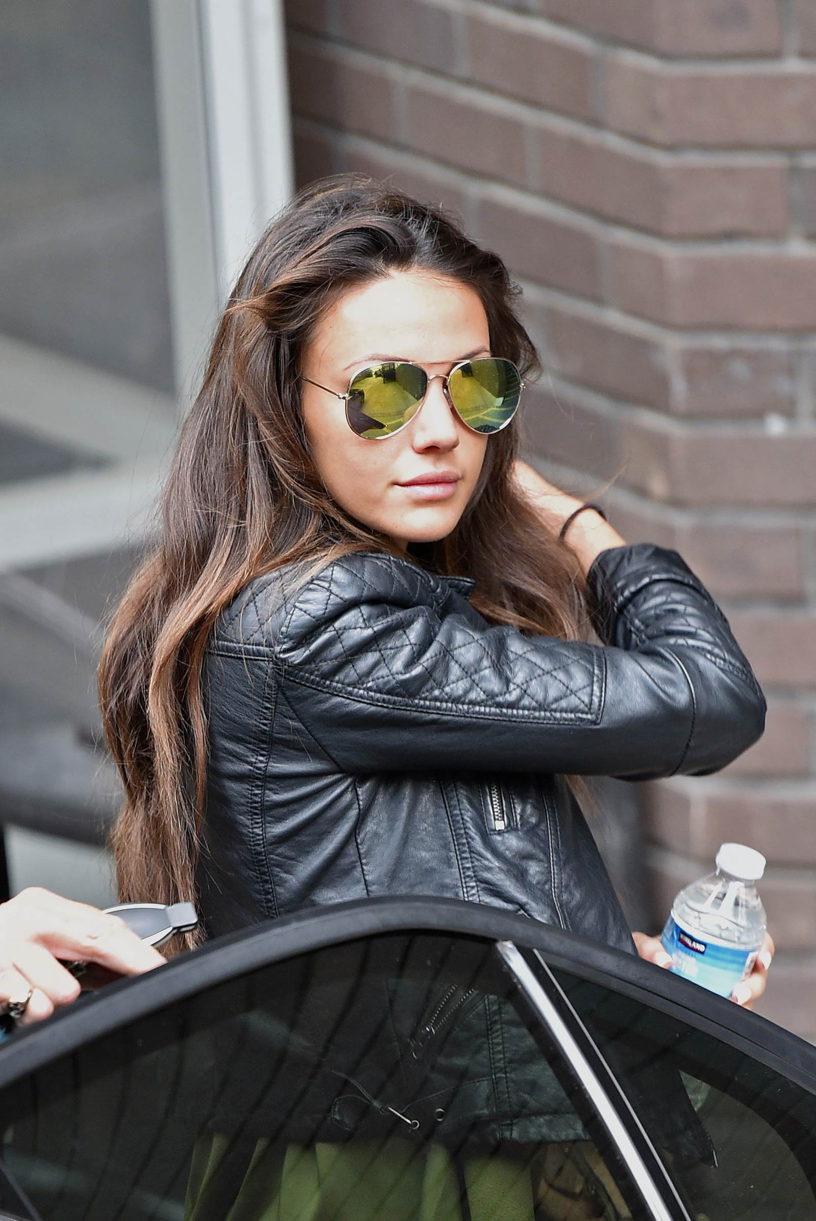 Michelle Keegan seen outside leaving the London Studios