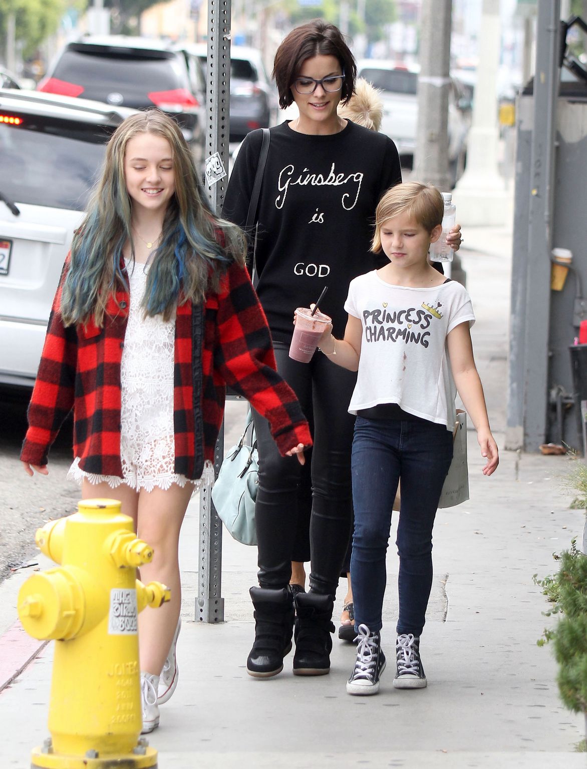 Jaimie Alexander with Peter Facinellis daughters