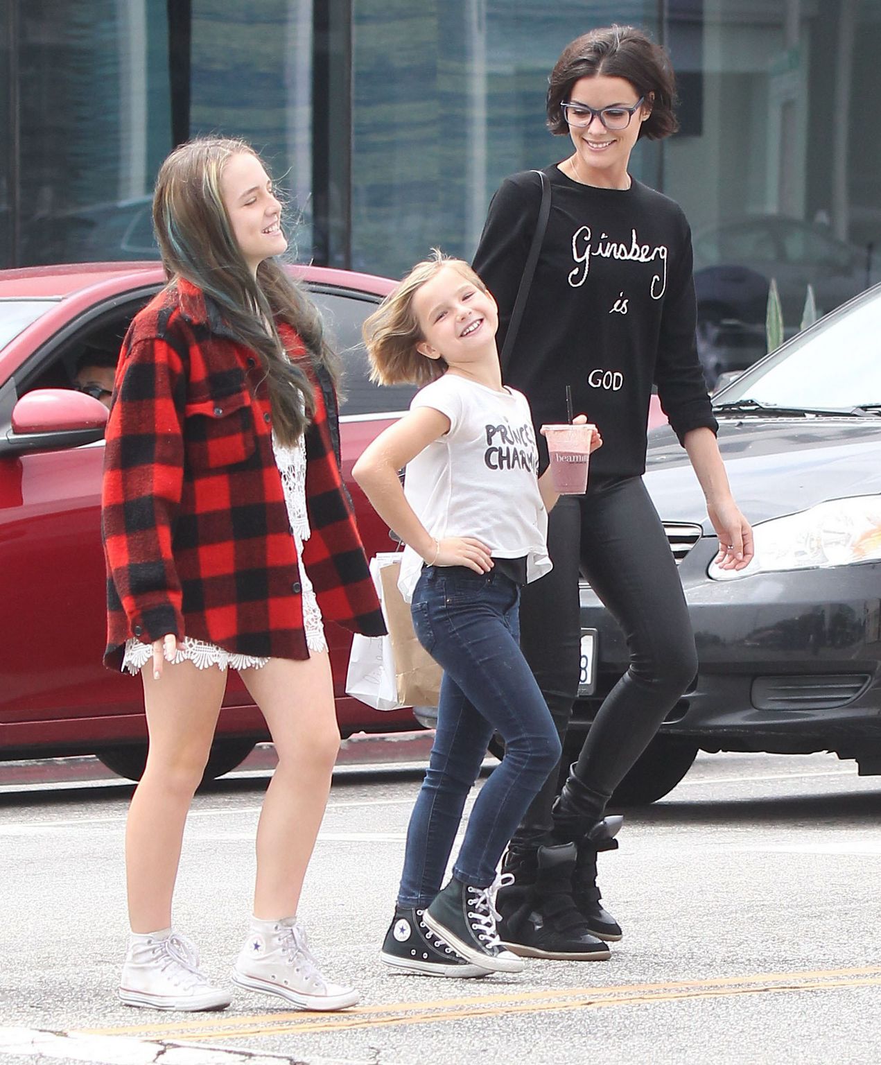 Jaimie Alexander with Peter Facinellis daughters