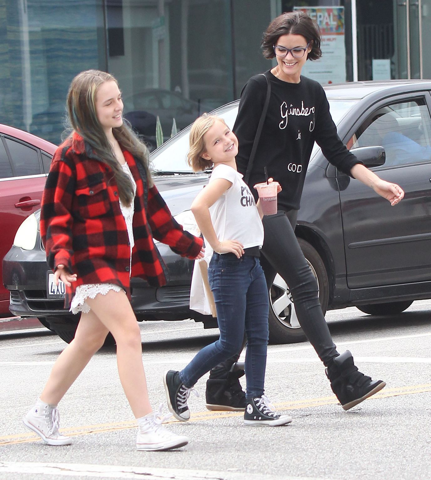 Jaimie Alexander with Peter Facinellis daughters