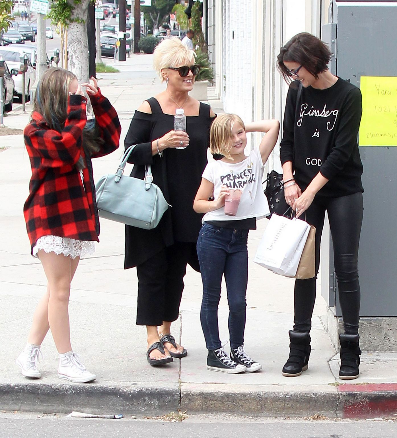 Jaimie Alexander with Peter Facinellis daughters