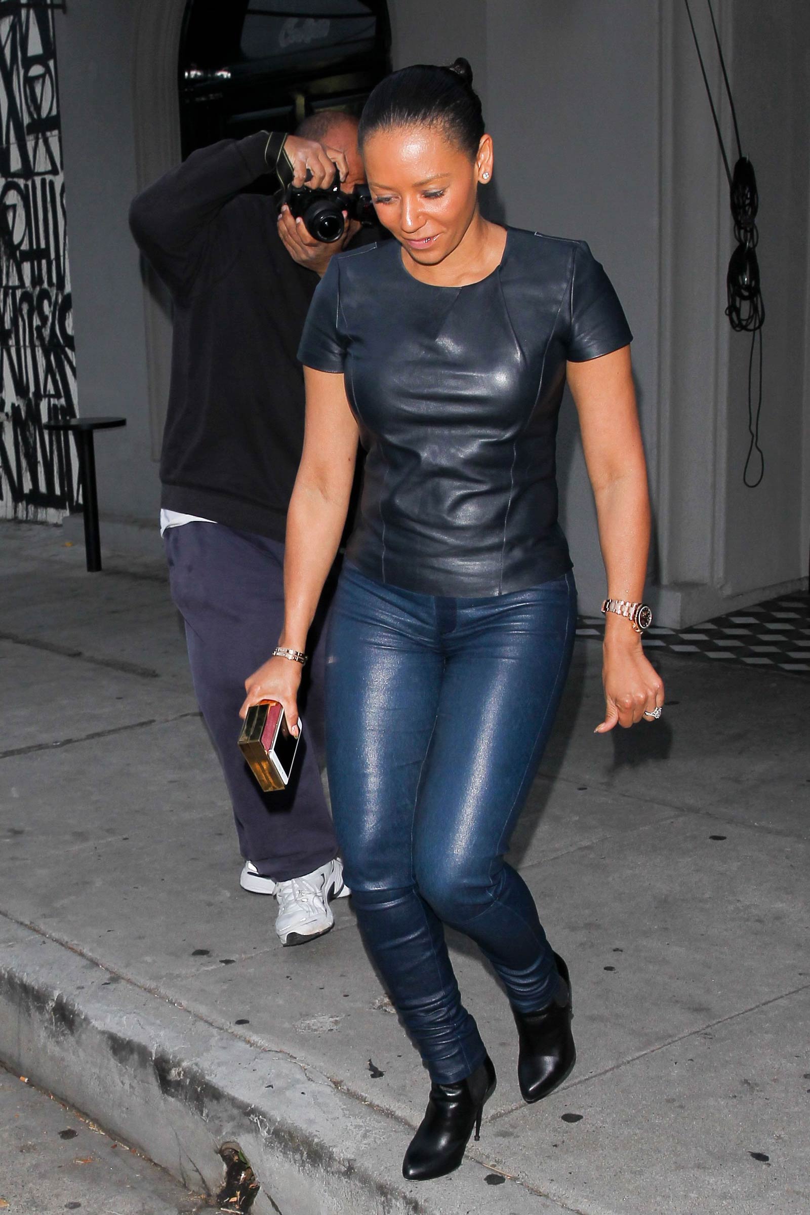 Melanie Brown out and about candids