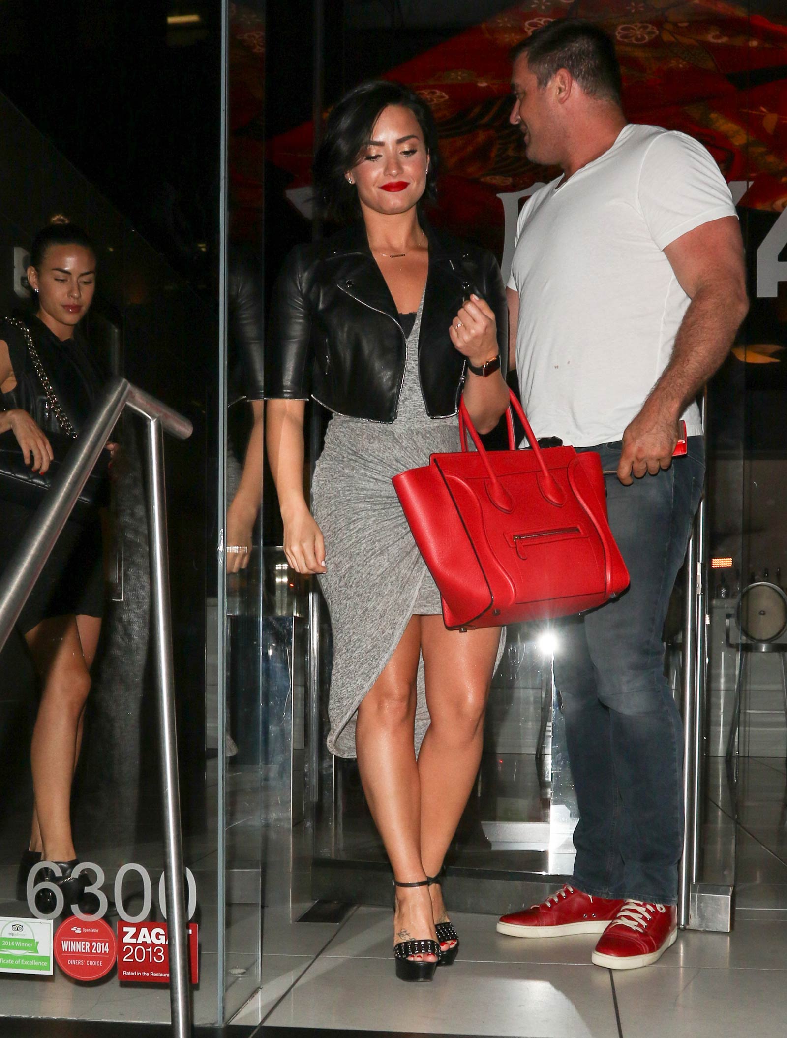Demi Lovato leaving Katsuya Restaurant
