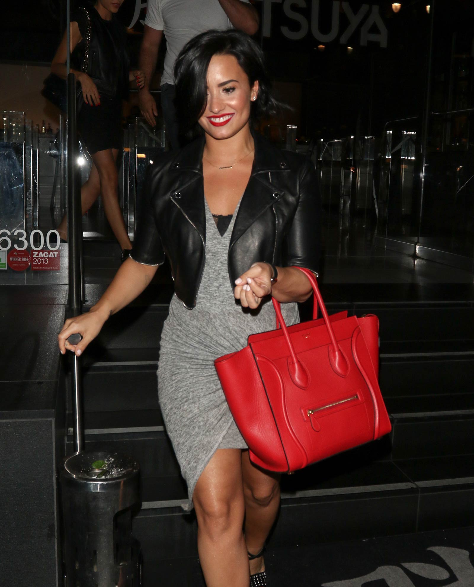 Demi Lovato leaving Katsuya Restaurant