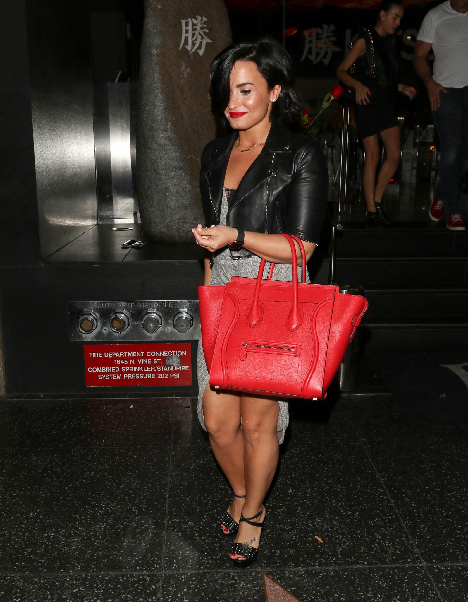 Demi Lovato leaving Katsuya Restaurant