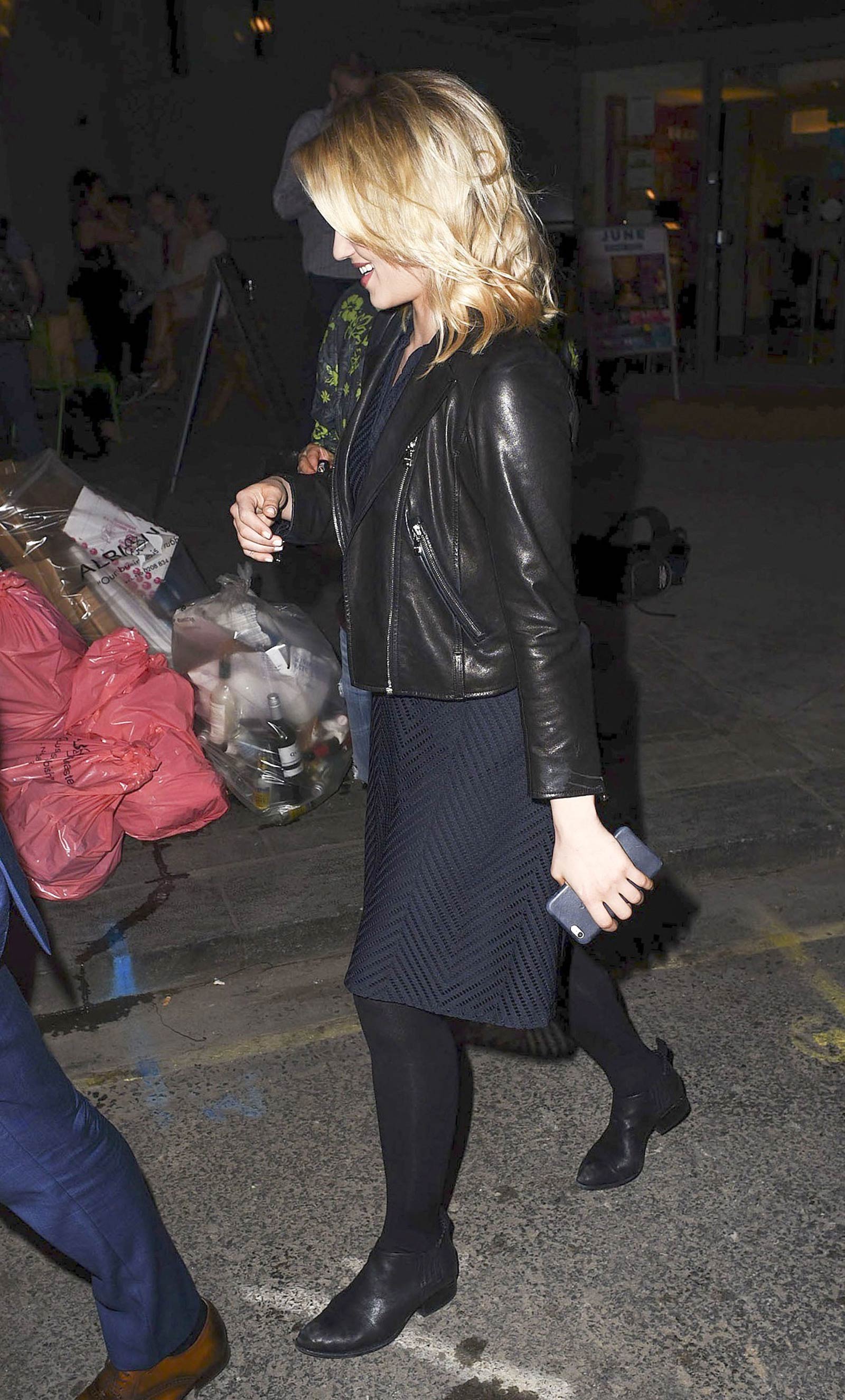 Dianna Agron leaving the St. James Theatre