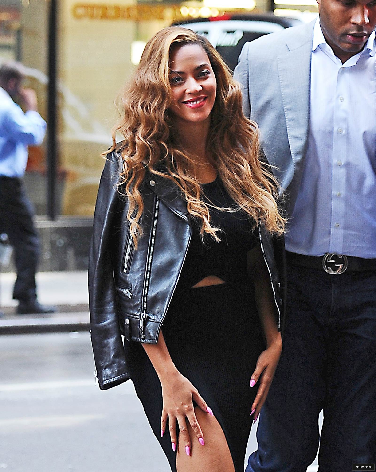 Beyonce arrives at her Office Building