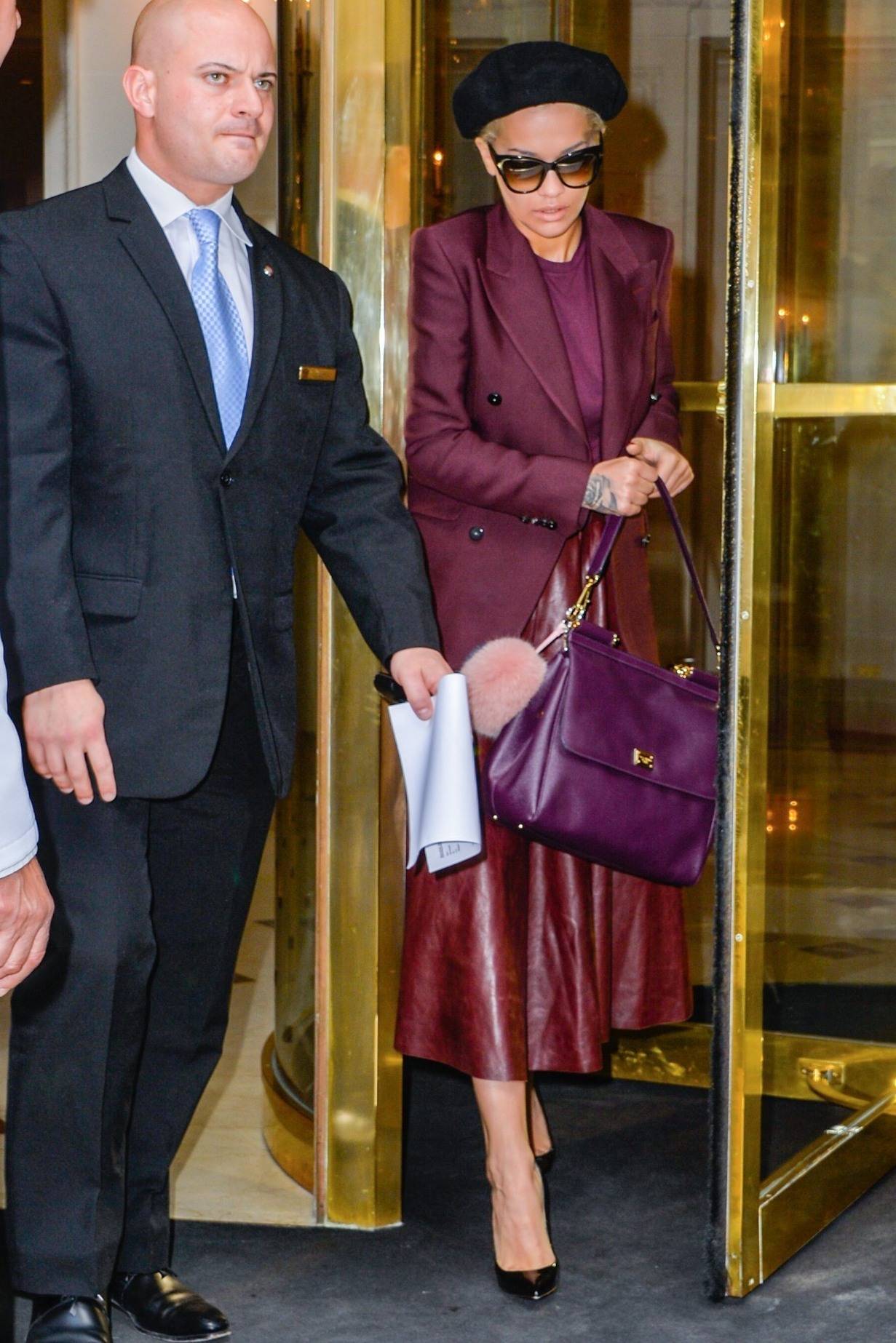 Rita Ora leaving her hotel in Paris