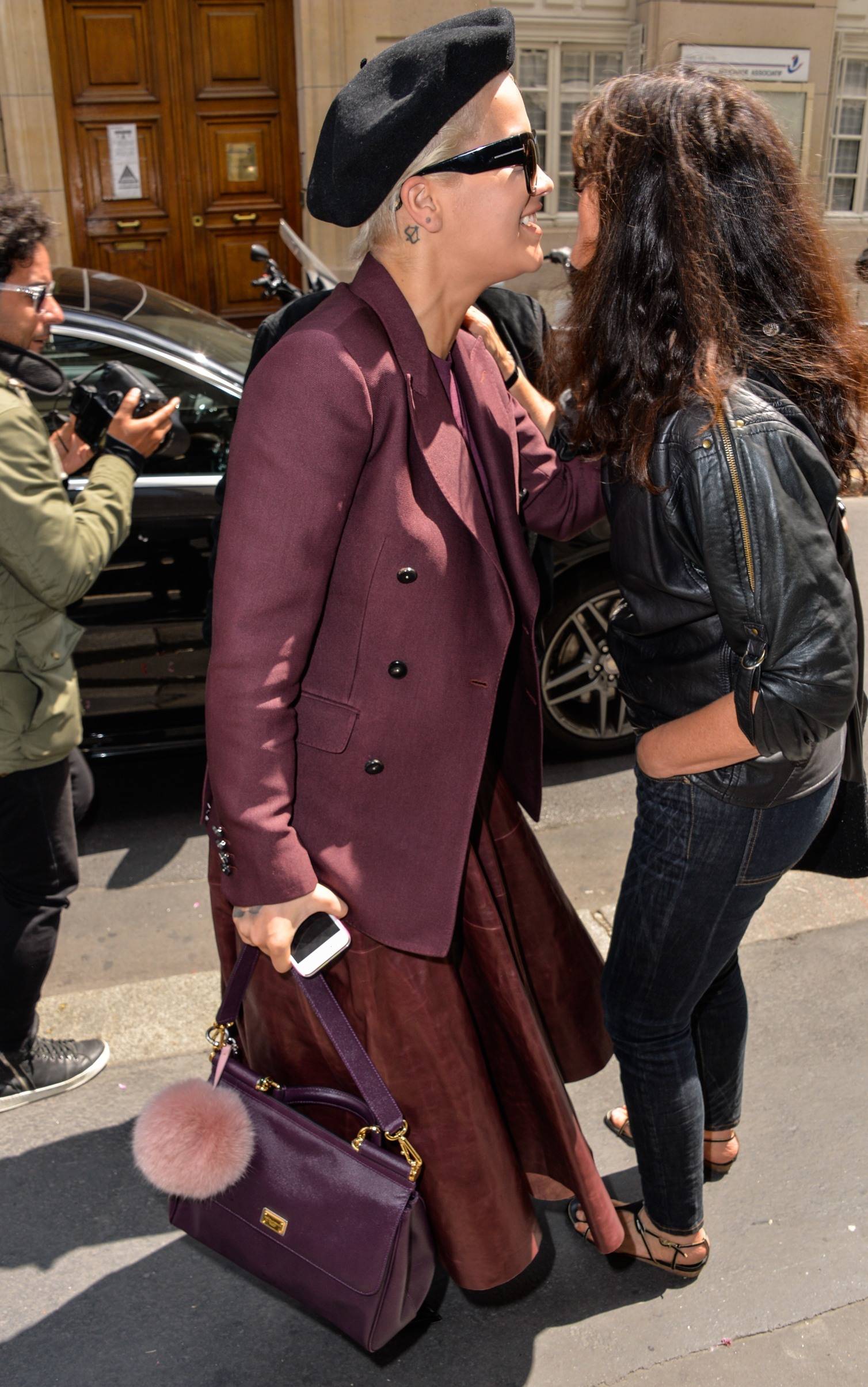 Rita Ora leaving her hotel in Paris