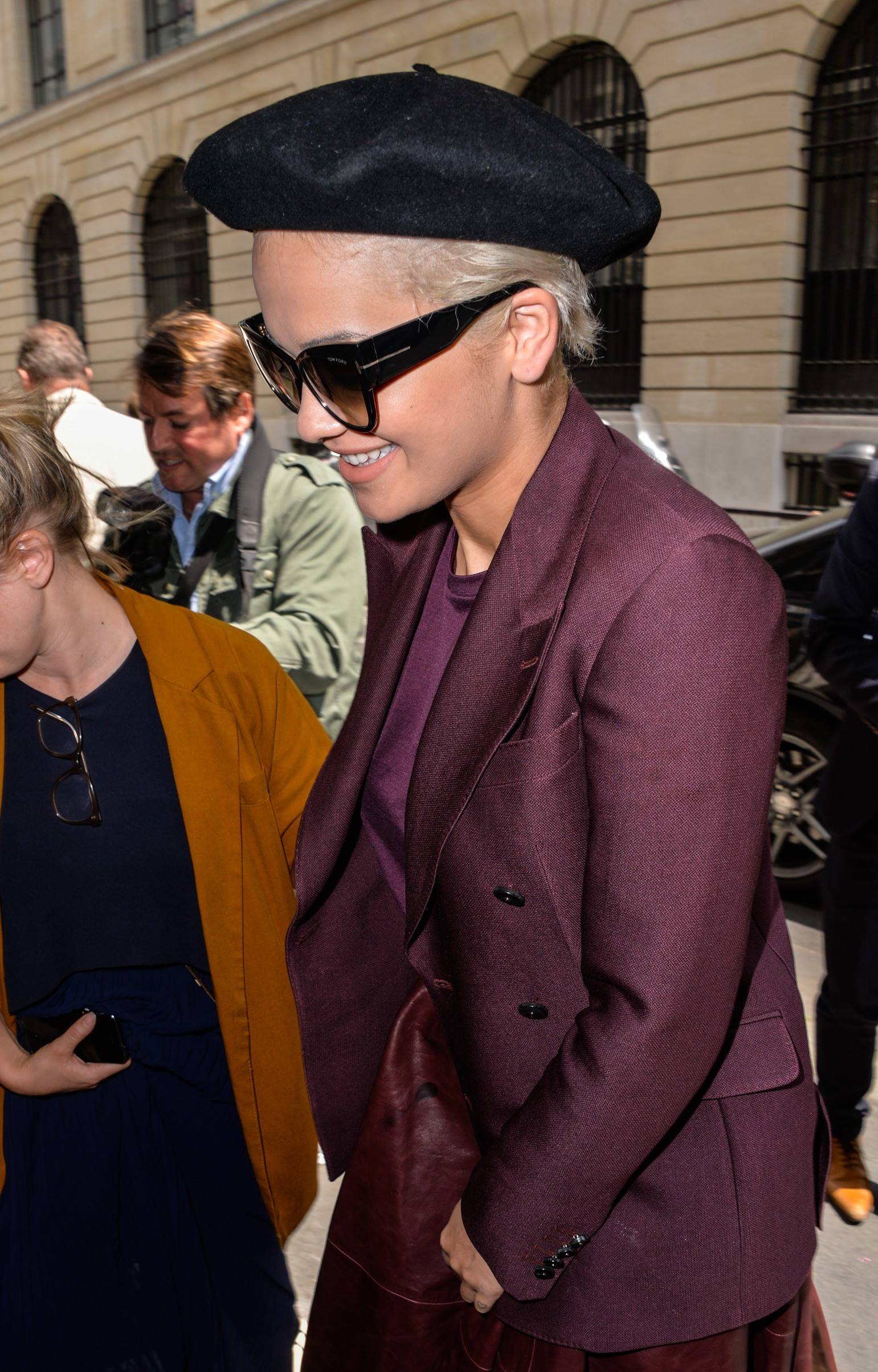 Rita Ora leaving her hotel in Paris