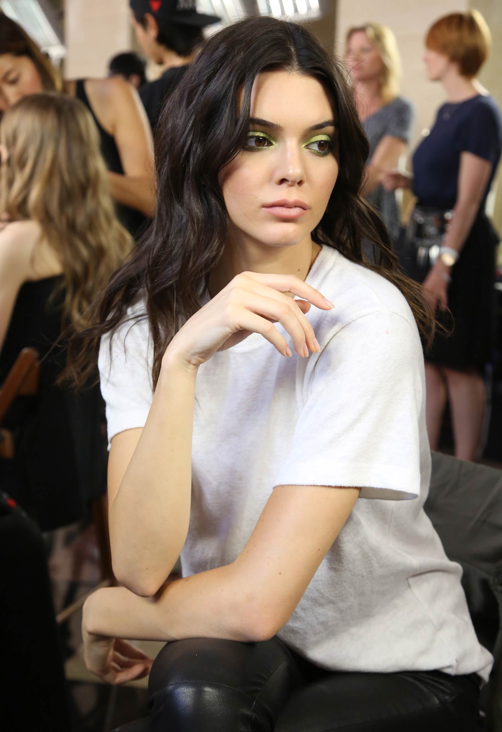 Kendall Jenner attends Versace show during Paris Fashion Week