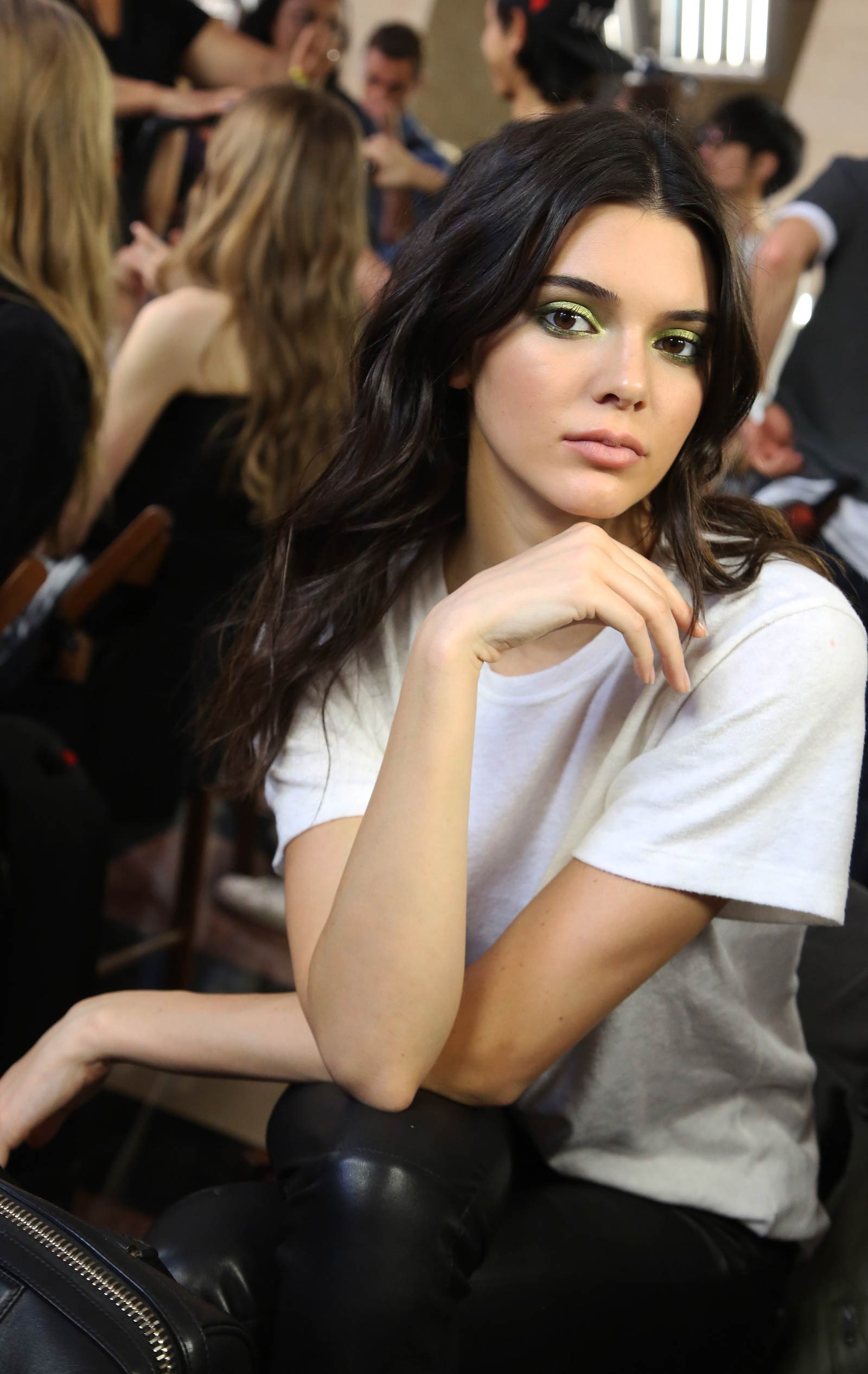 Kendall Jenner attends Versace show during Paris Fashion Week