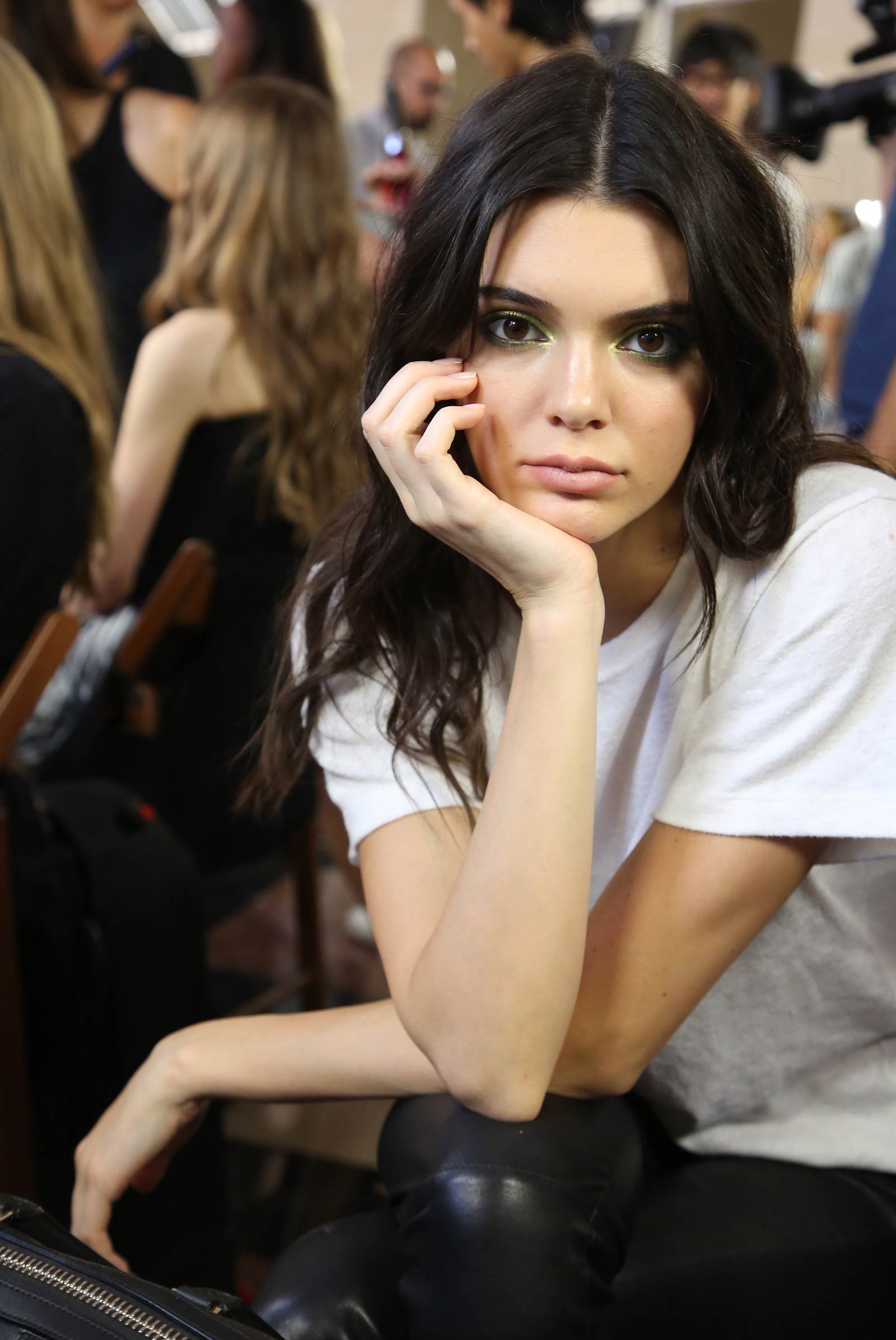 Kendall Jenner attends Versace show during Paris Fashion Week