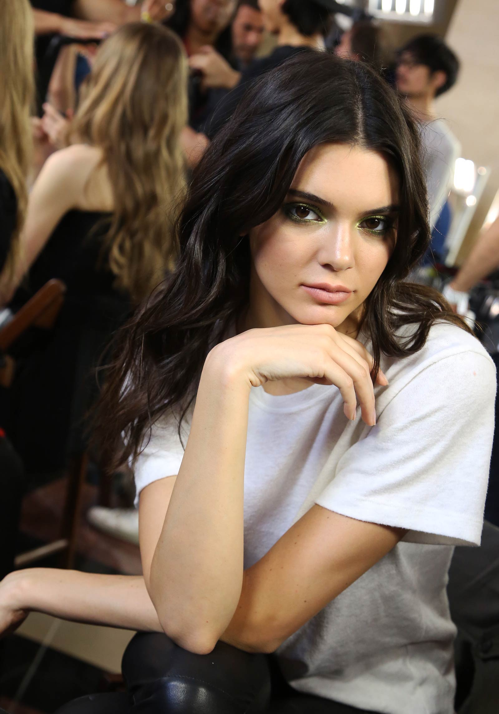 Kendall Jenner attends Versace show during Paris Fashion Week