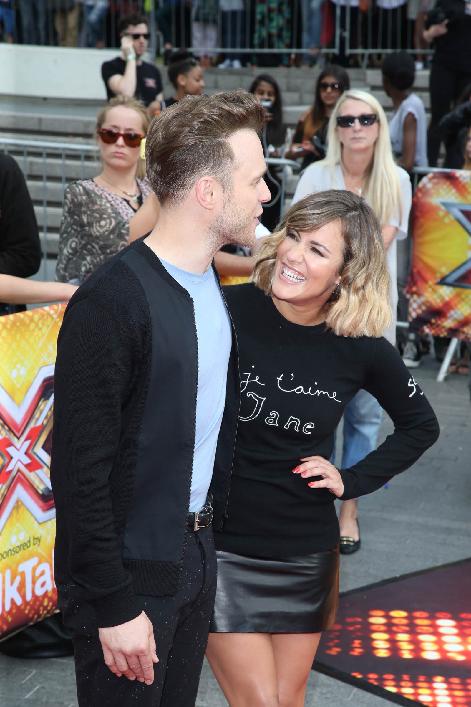 Caroline Flack attends X Factor auditions at Wembley