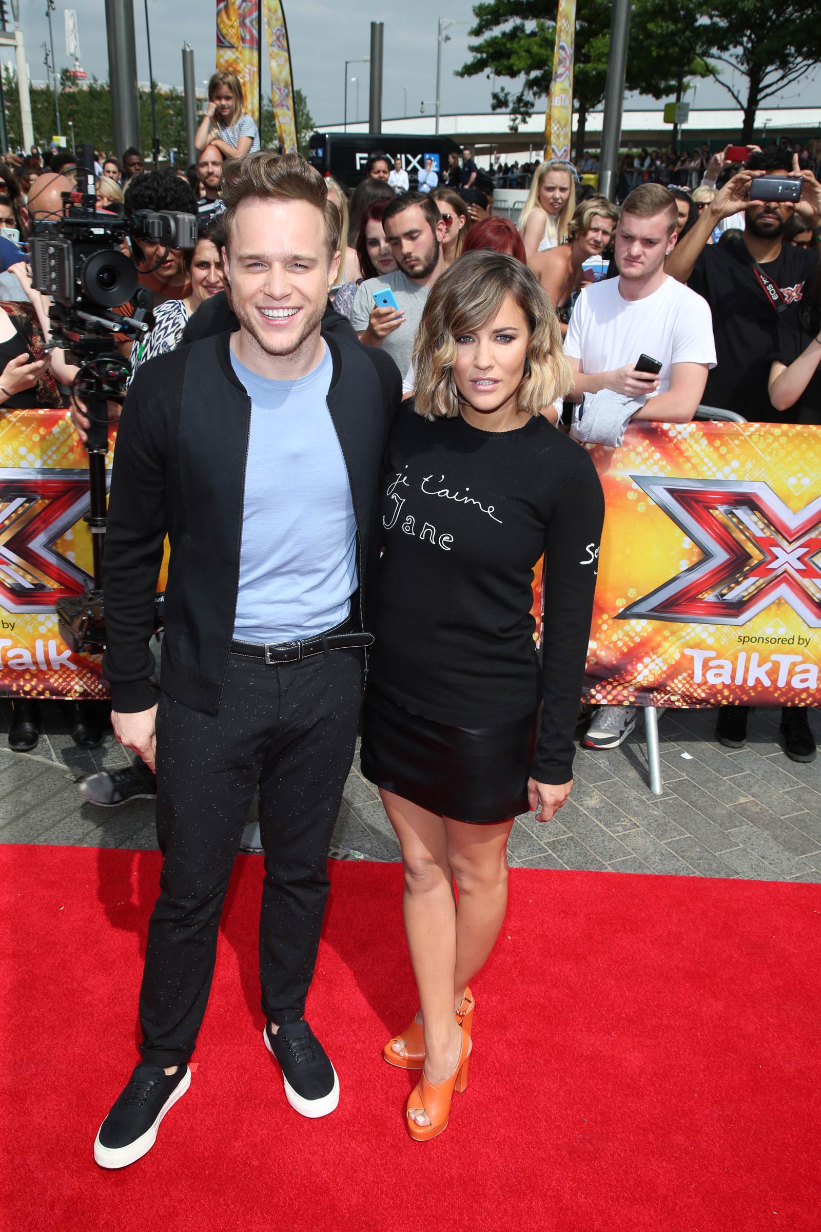 Caroline Flack attends X Factor auditions at Wembley