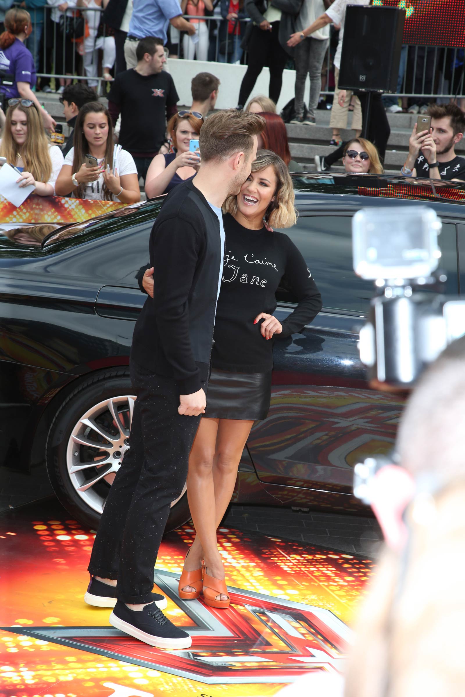 Caroline Flack attends X Factor auditions at Wembley