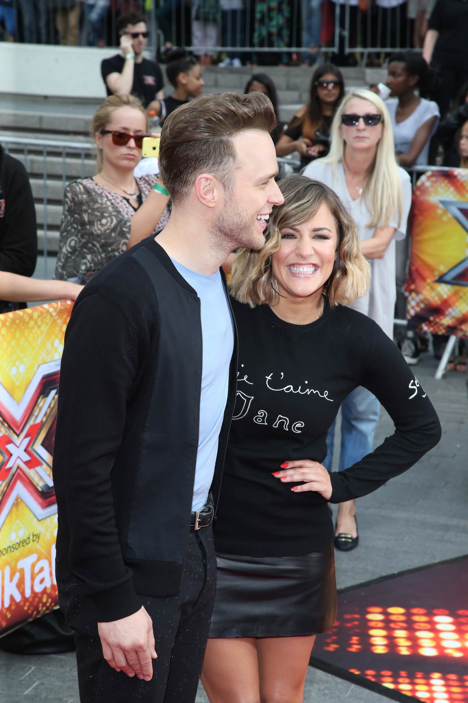 Caroline Flack attends X Factor auditions at Wembley