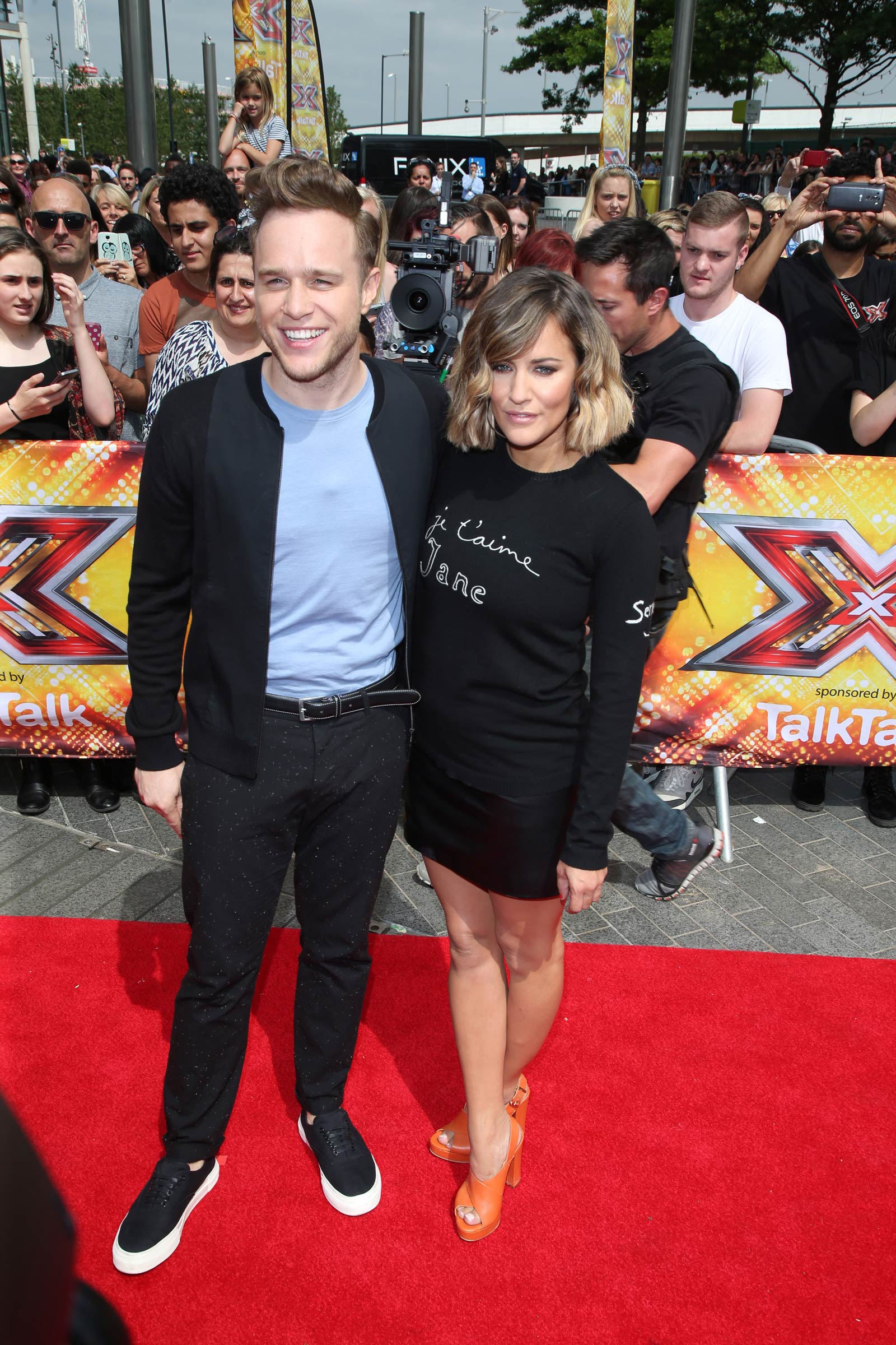 Caroline Flack attends X Factor auditions at Wembley