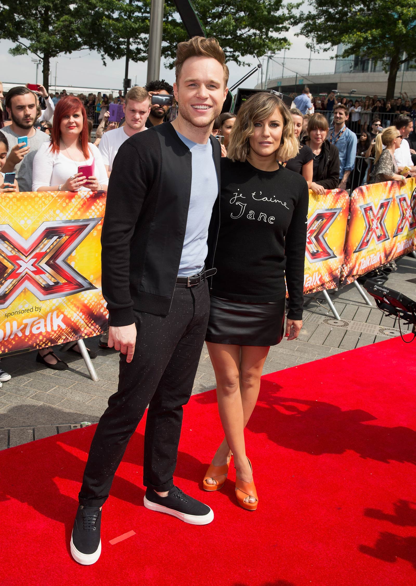 Caroline Flack attends X Factor auditions at Wembley