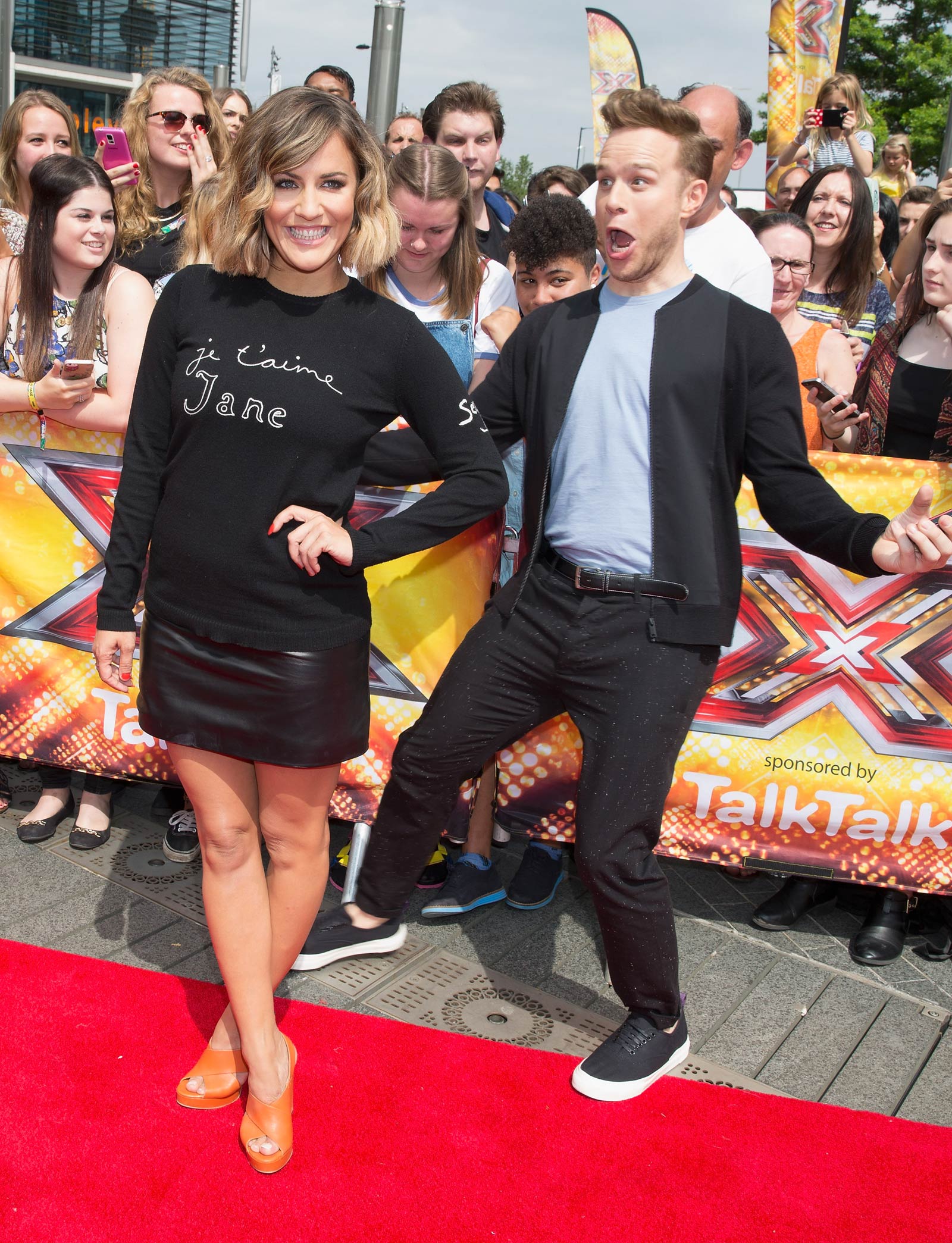 Caroline Flack attends X Factor auditions at Wembley