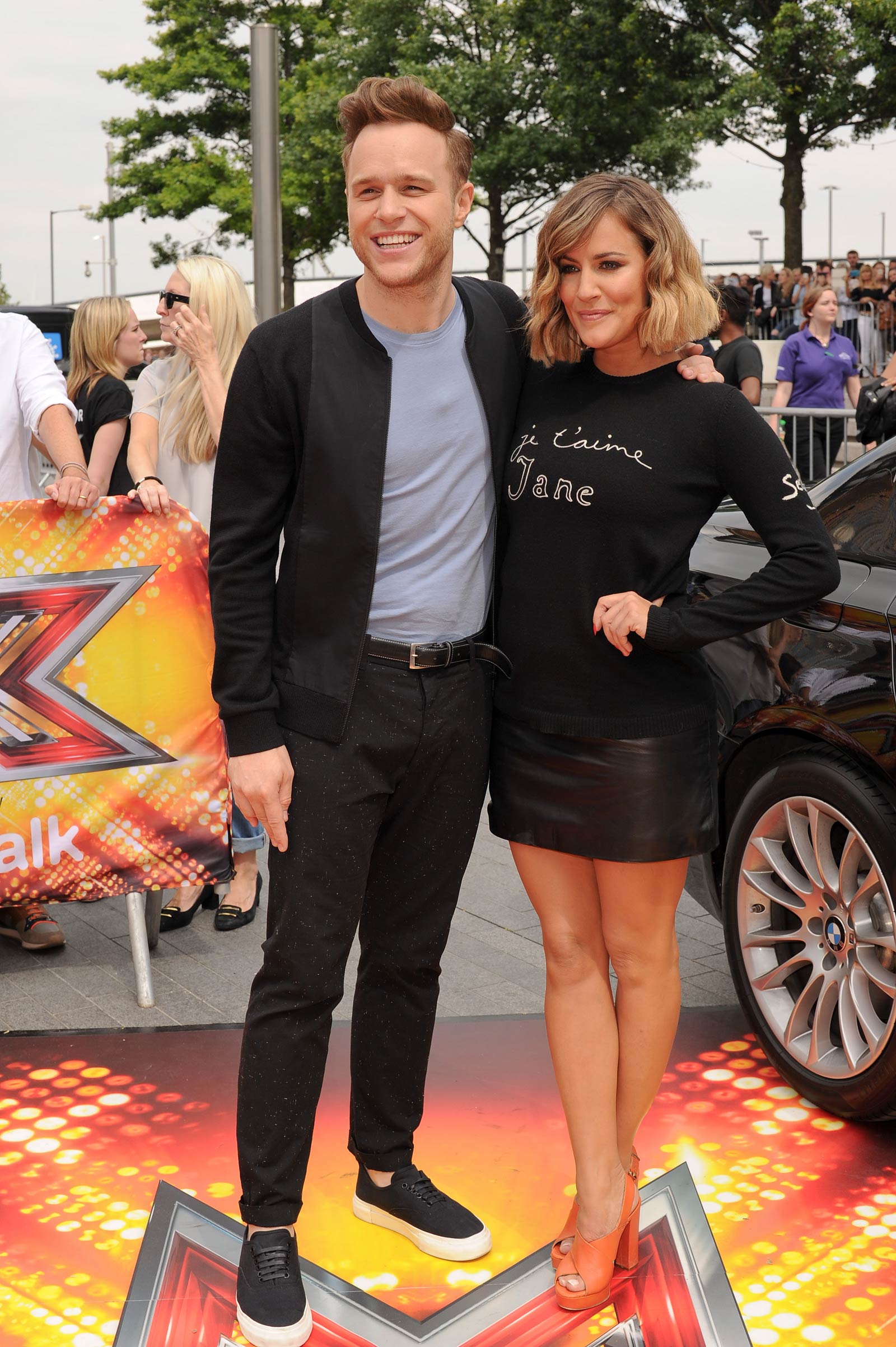 Caroline Flack attends X Factor auditions at Wembley