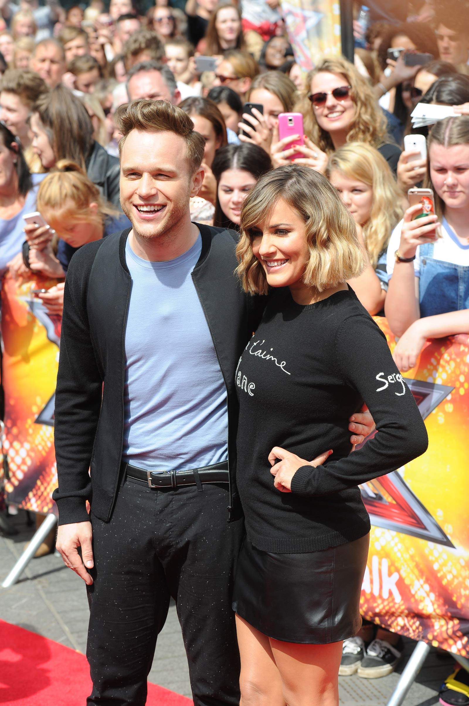 Caroline Flack attends X Factor auditions at Wembley