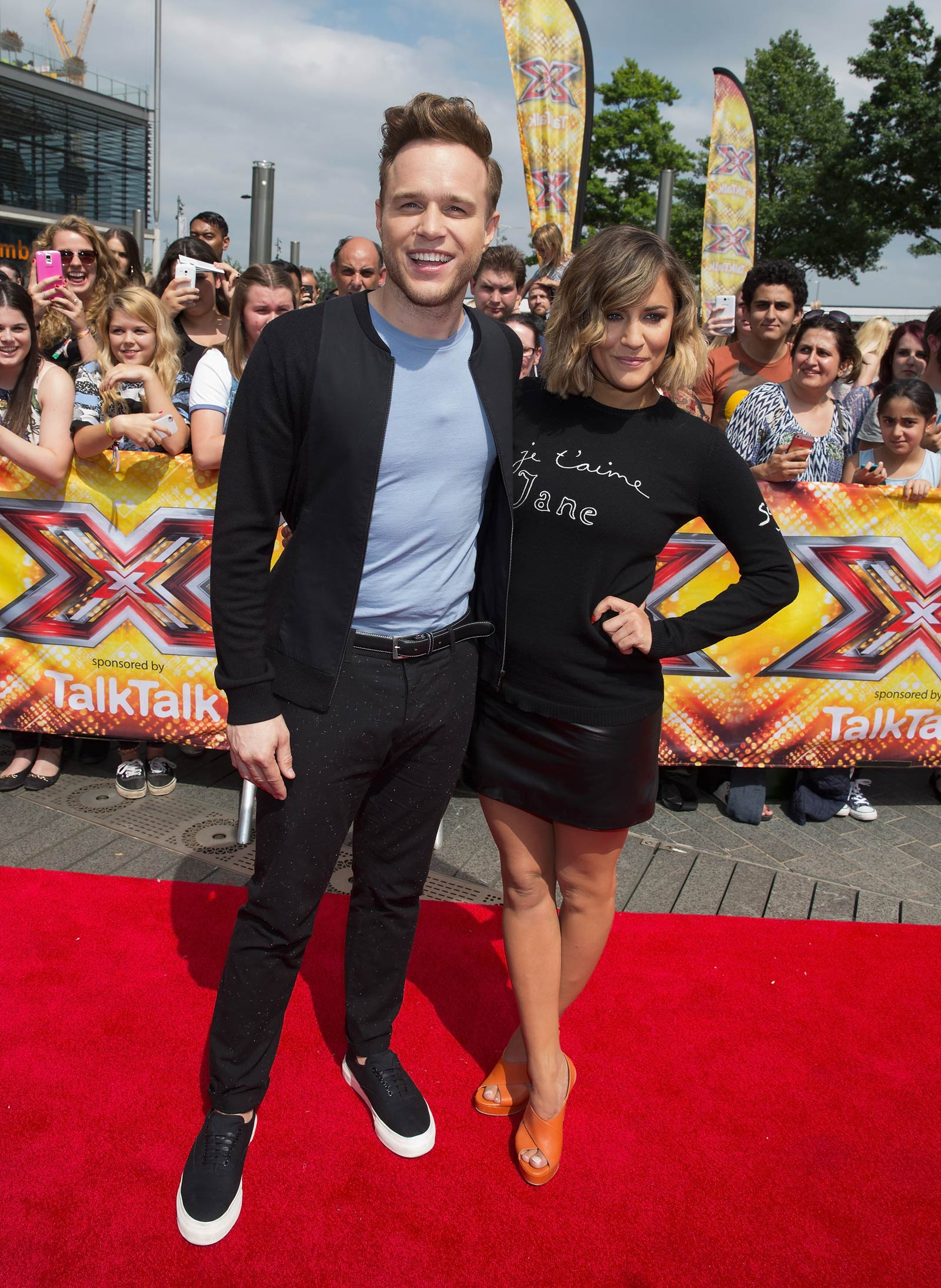 Caroline Flack attends X Factor auditions at Wembley