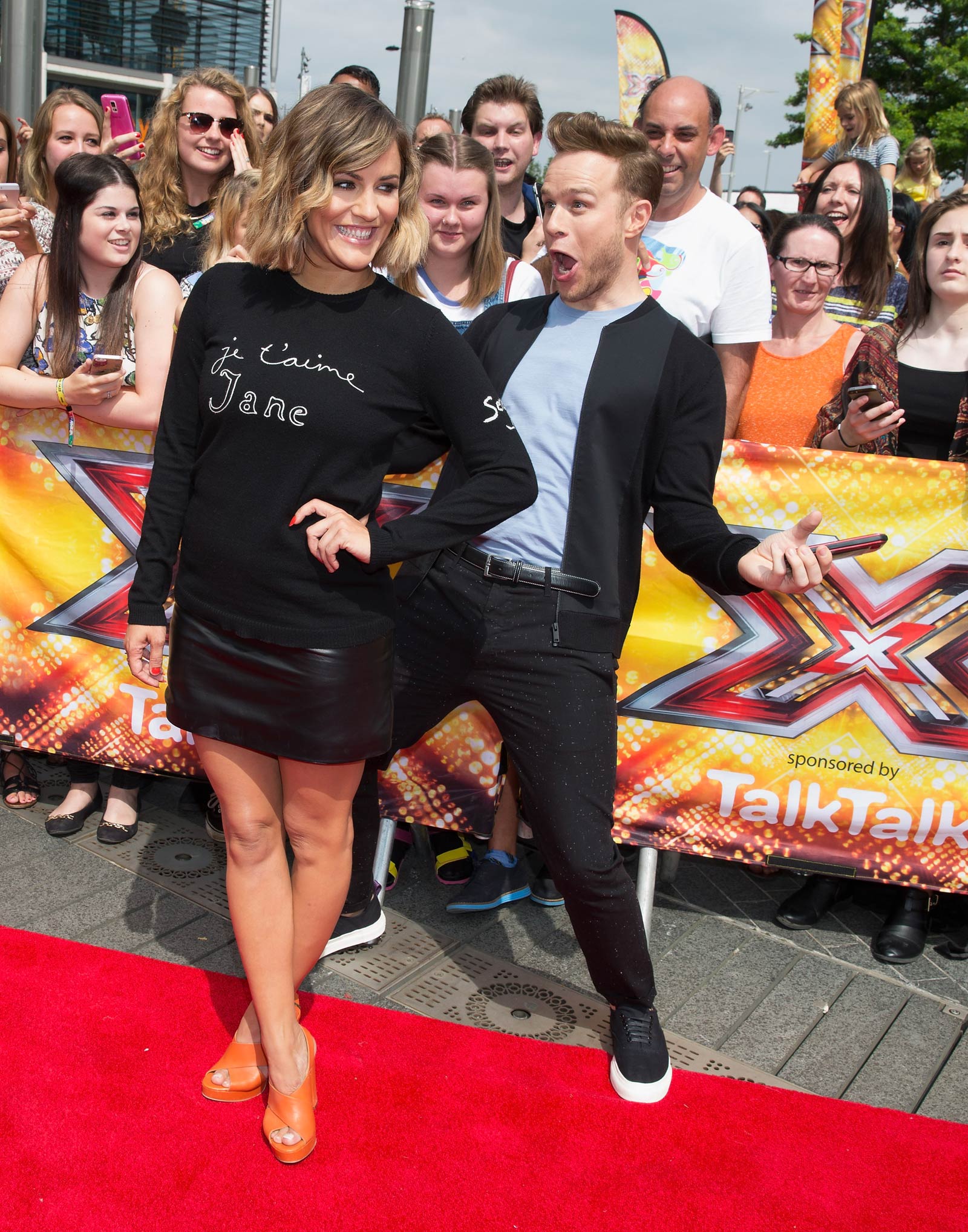 Caroline Flack attends X Factor auditions at Wembley