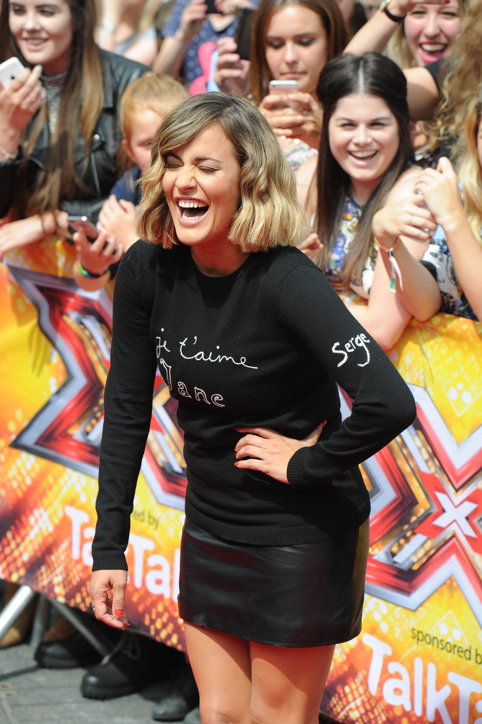 Caroline Flack attends X Factor auditions at Wembley