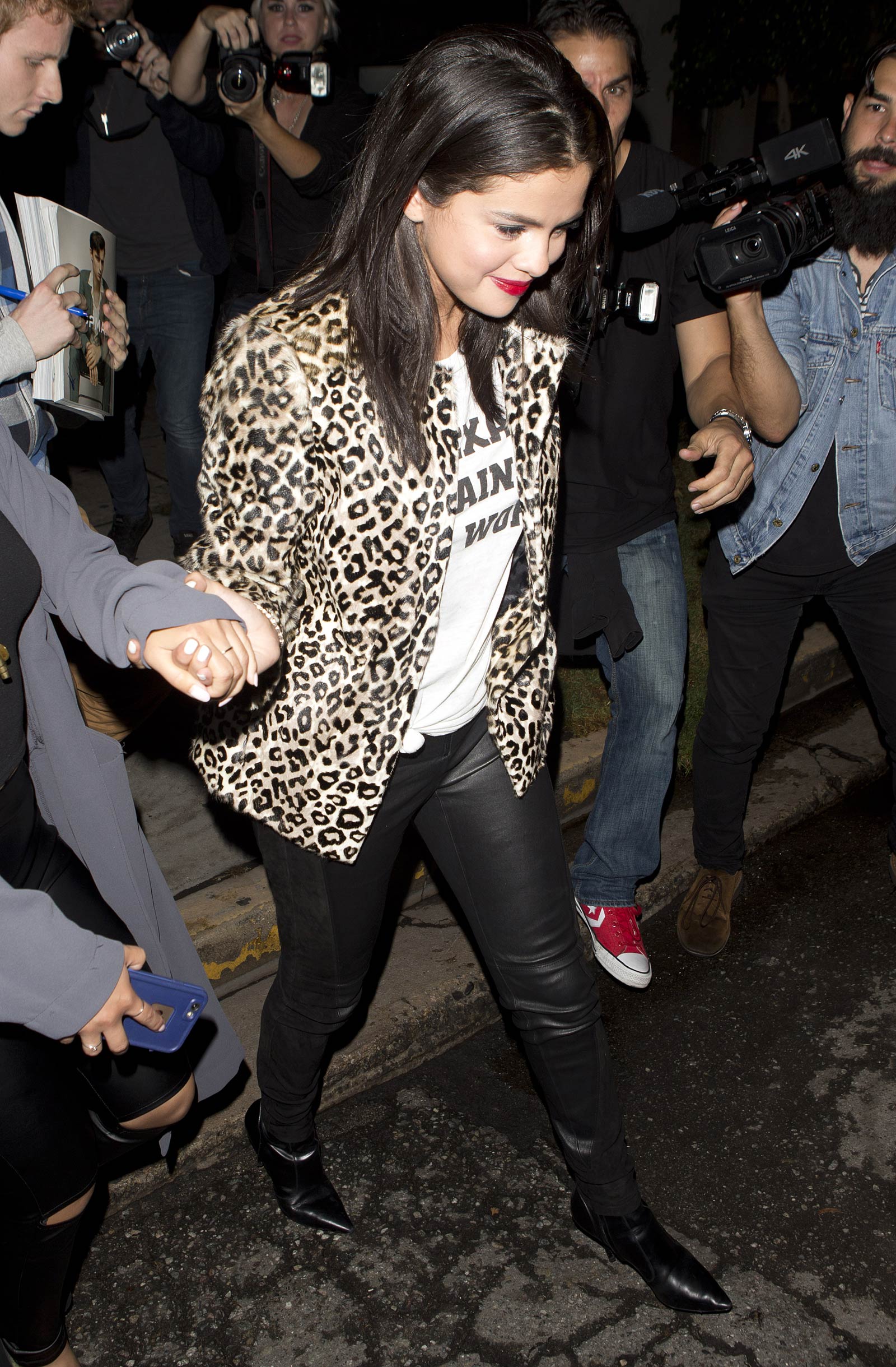 Selena Gomez & Francia Raisa leaving The Nice Guy Restaurant