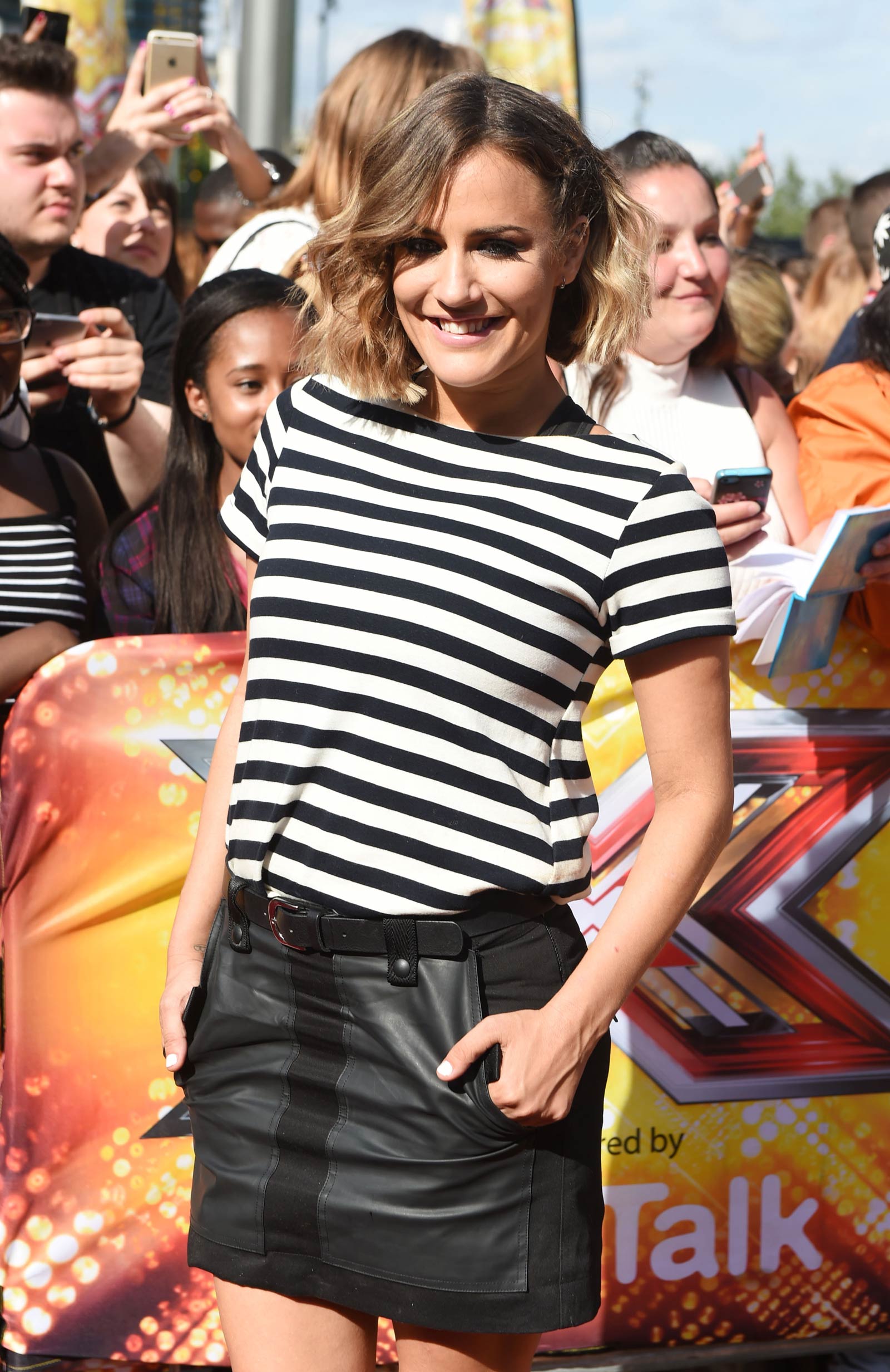 Caroline Flack attends X Factor auditions