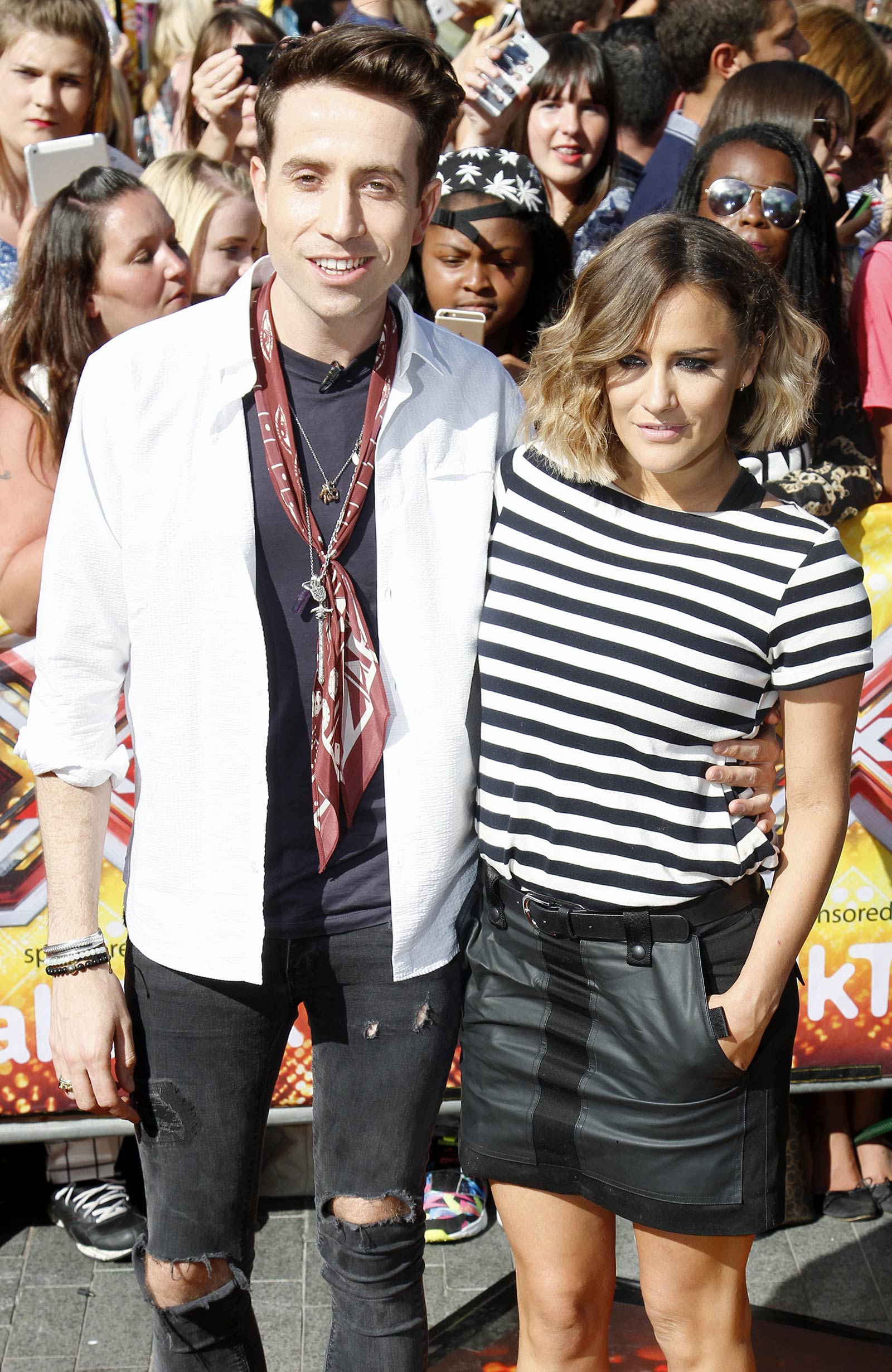 Caroline Flack attends X Factor auditions