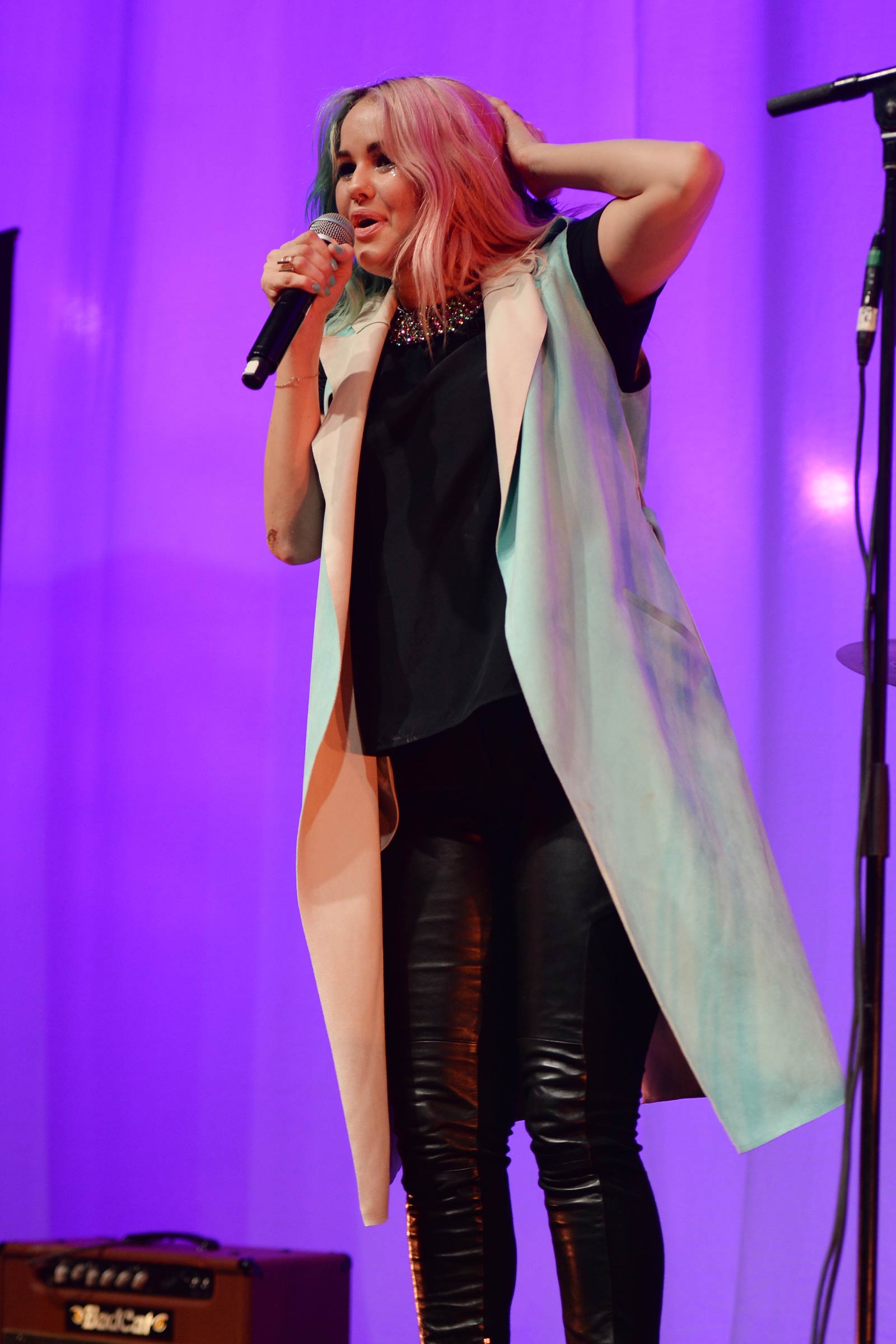 Debby Ryan performance candids in Miami