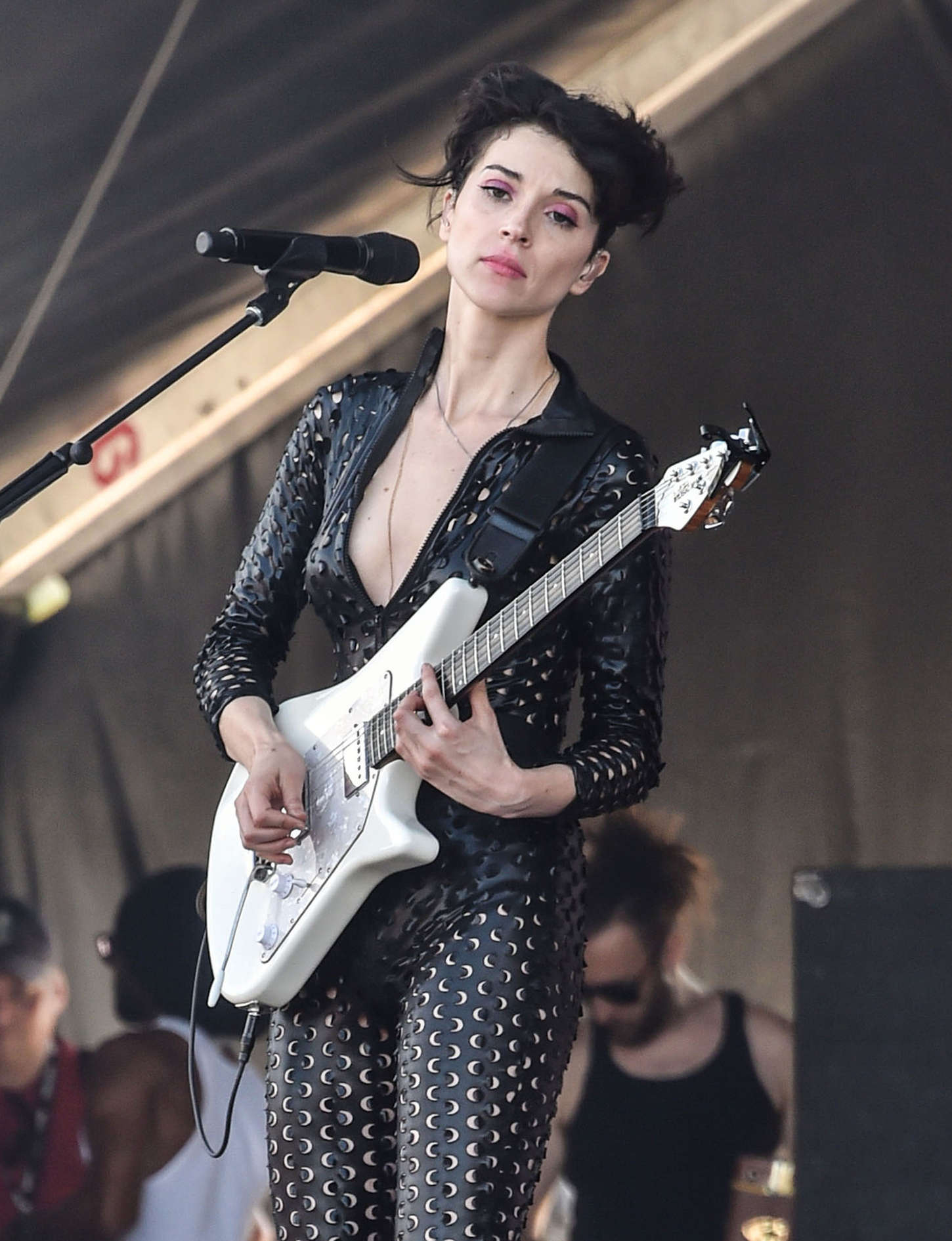 Annie Clark performing at the Osheaga Music and Arts Festival