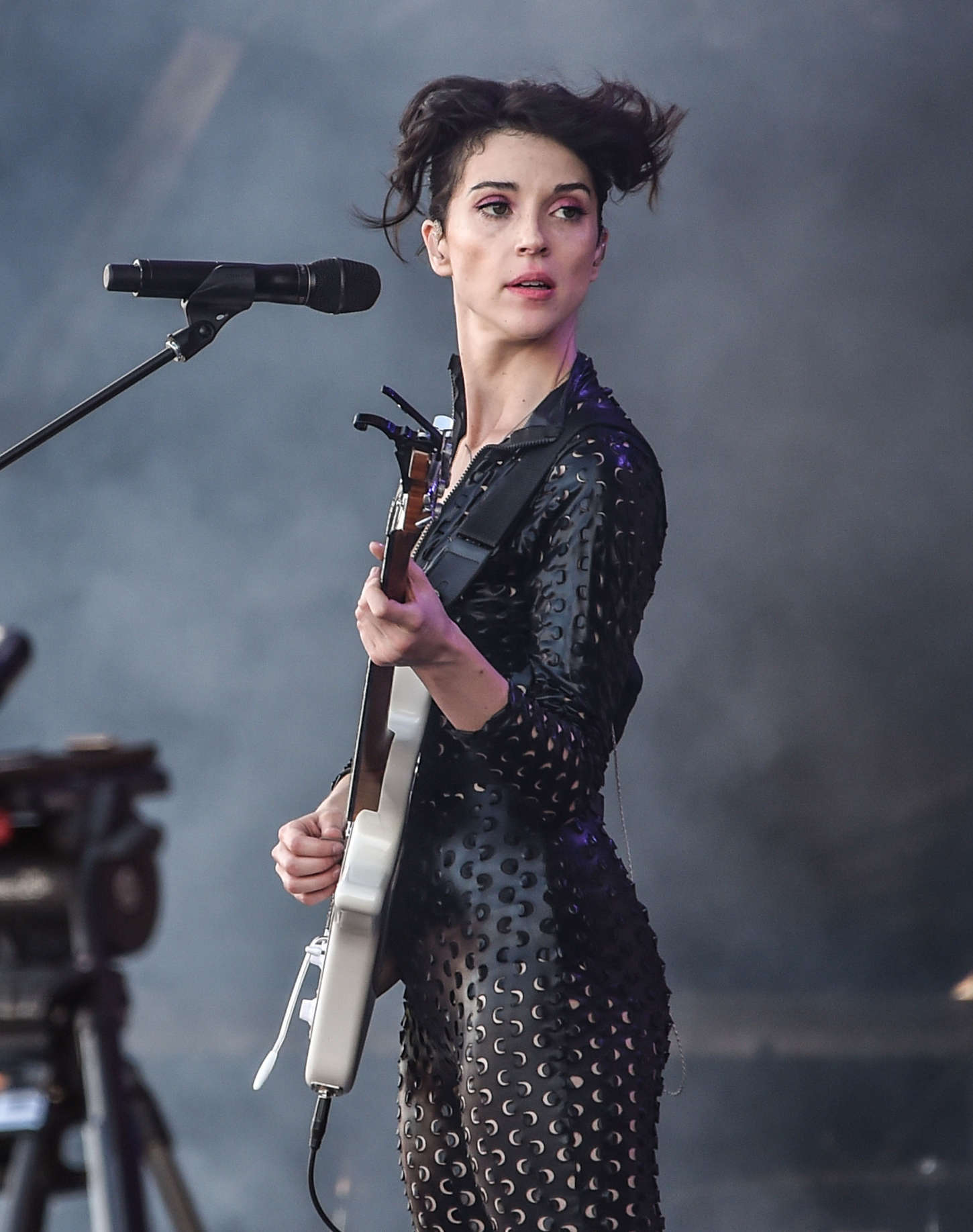 Annie Clark performing at the Osheaga Music and Arts Festival
